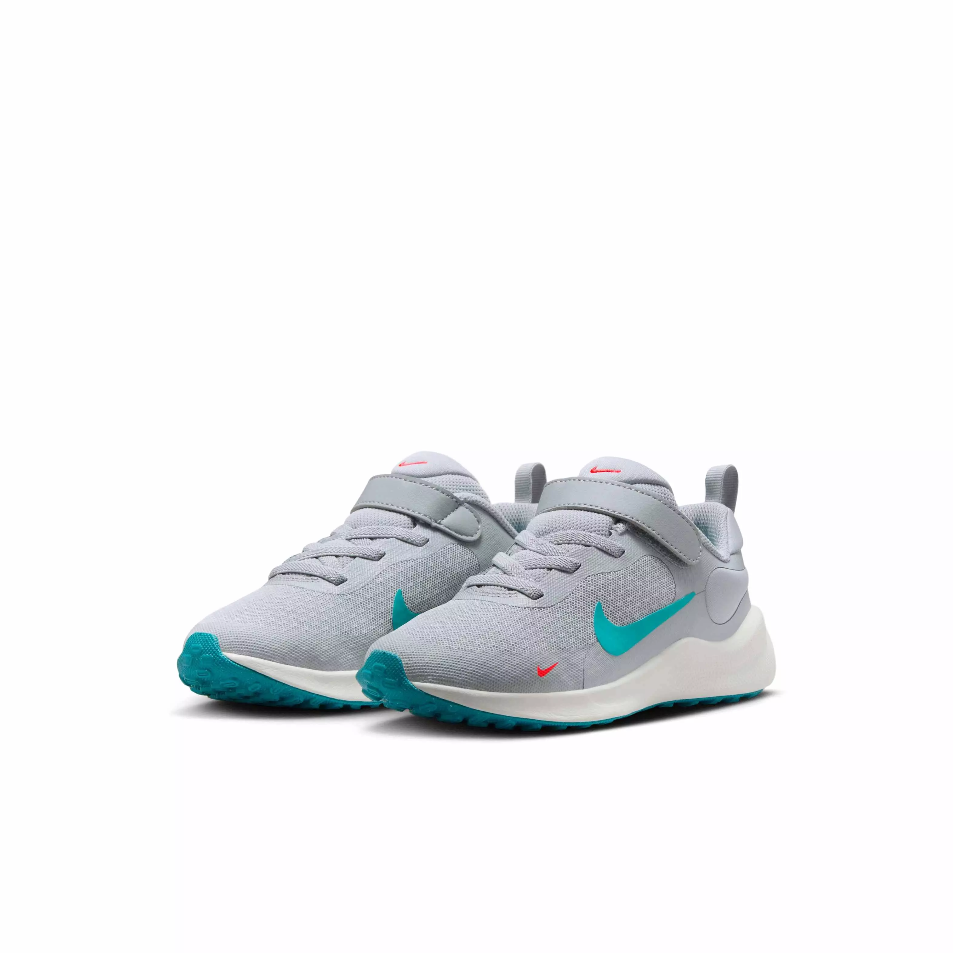 Nike Revolution 7 "Wolf Grey/Crimson/Summit White/Dusty Cactus" Preschool Boys' Running Shoe - GREY/CRIMSON/WHITE/CACTUS