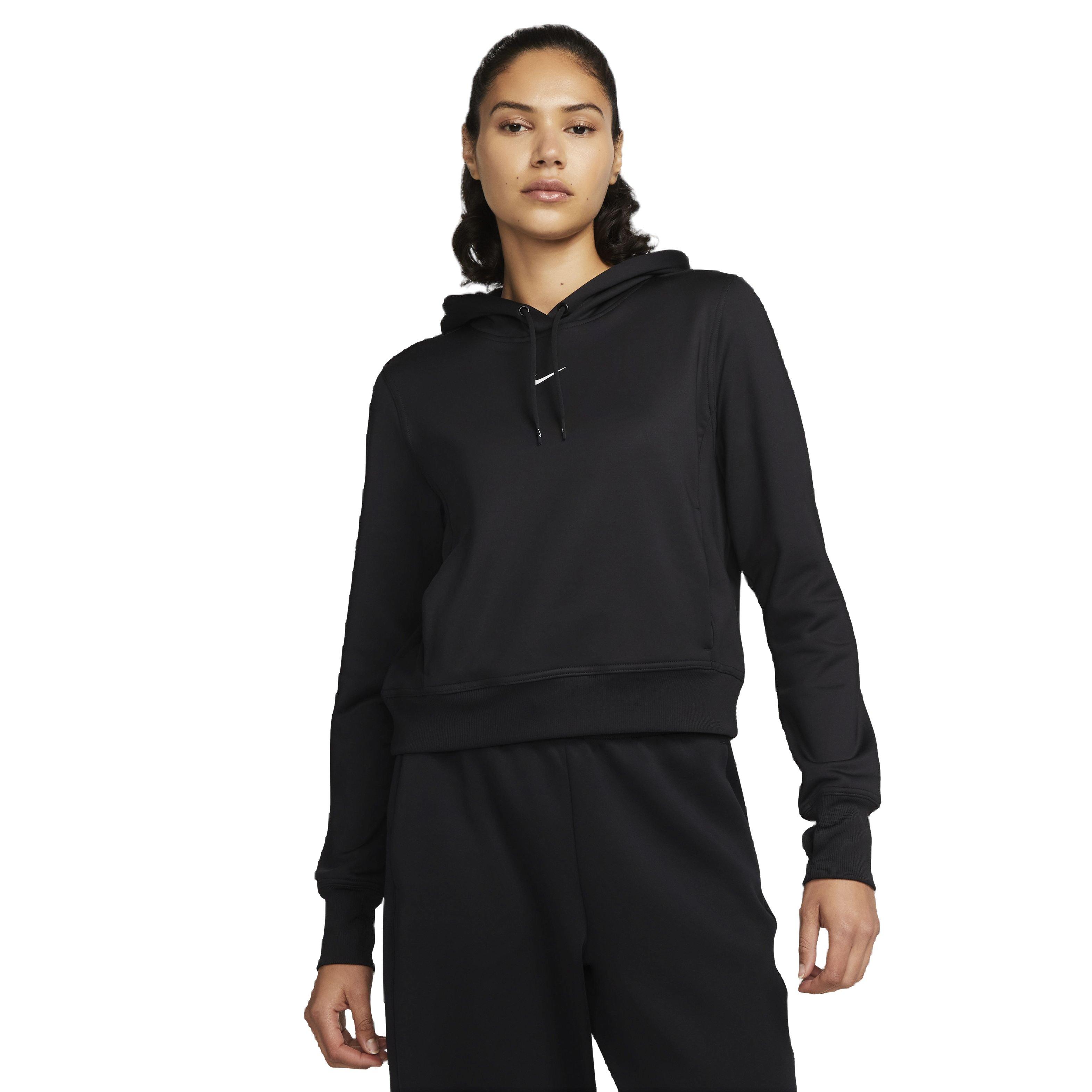 Nike Women's One Therma-FIT LBR Pullover Hoodie - BLACK Thumbnail View 1