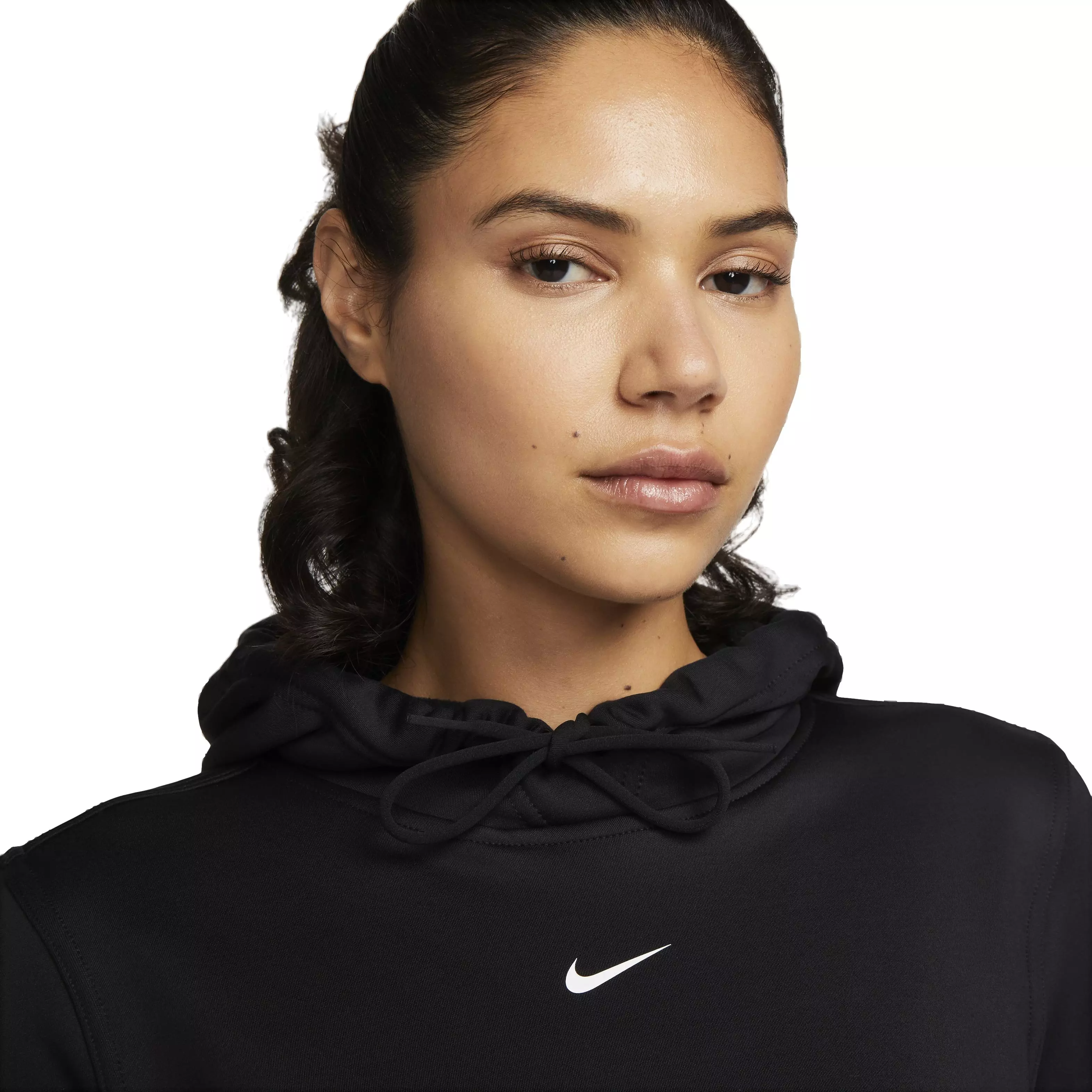 Nike Women's One Therma-FIT LBR Pullover Hoodie - BLACK