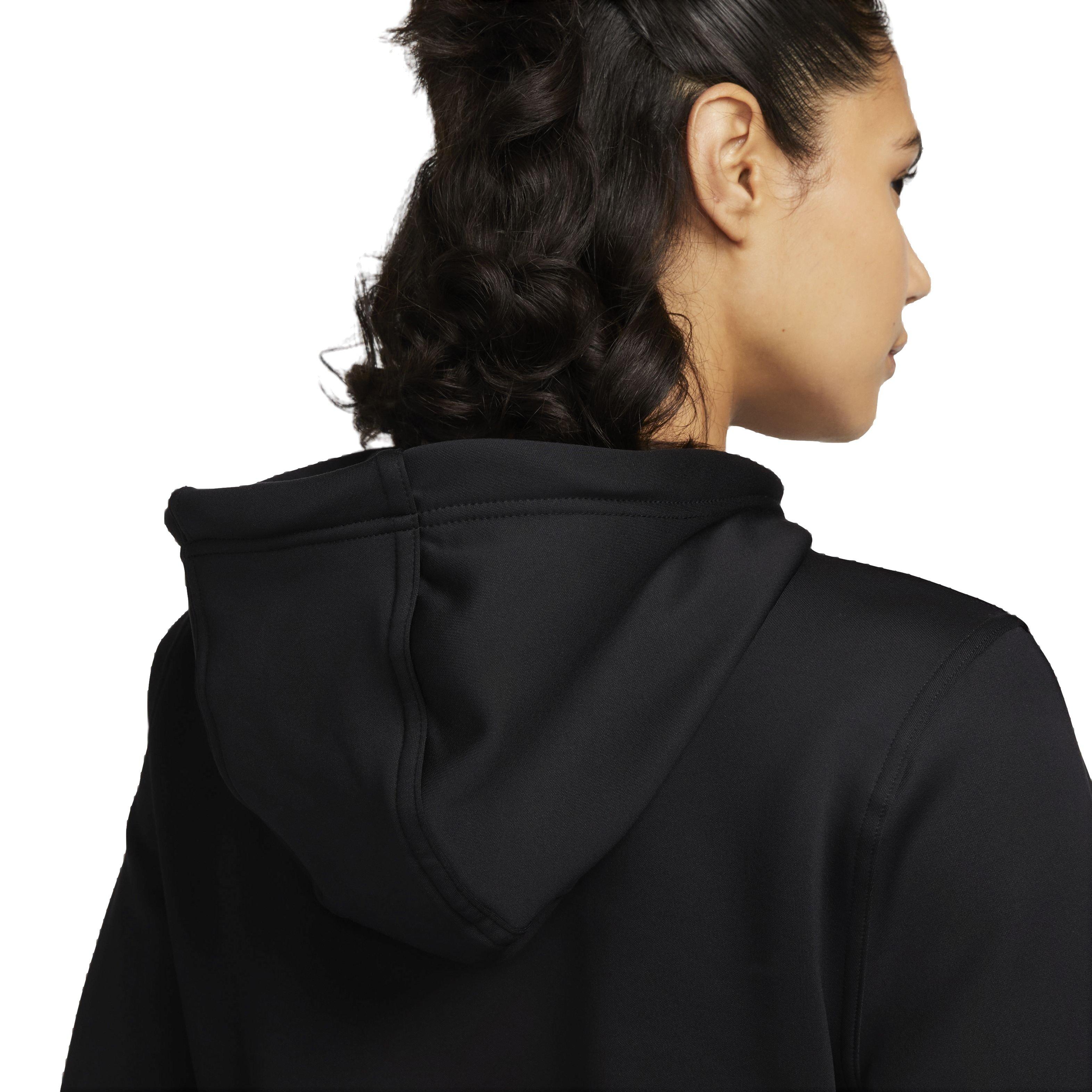 Nike Women's One Therma-FIT LBR Pullover Hoodie - BLACK Thumbnail View 6