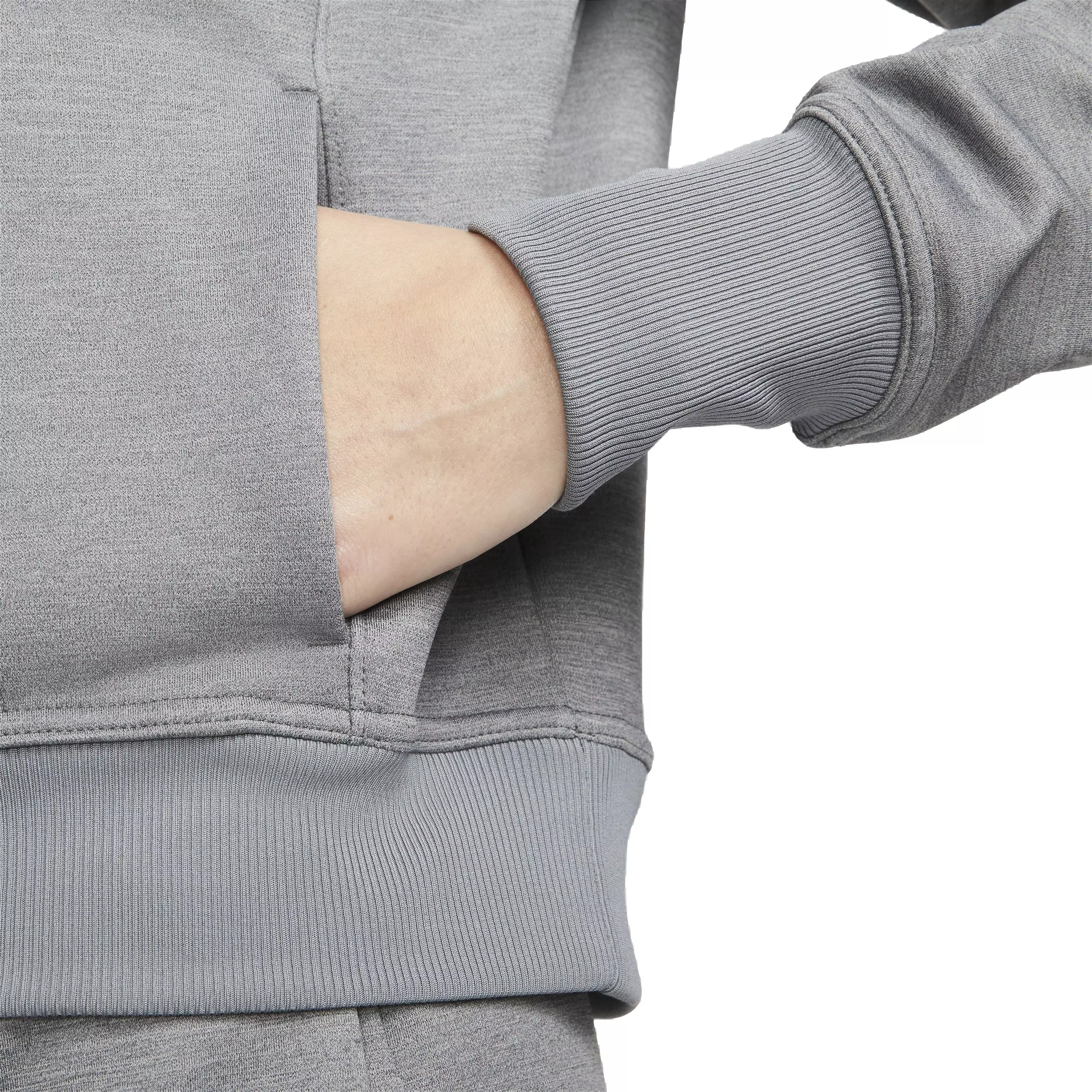 Nike Women's One Therma-FIT LBR Pullover Hoodie - GREY