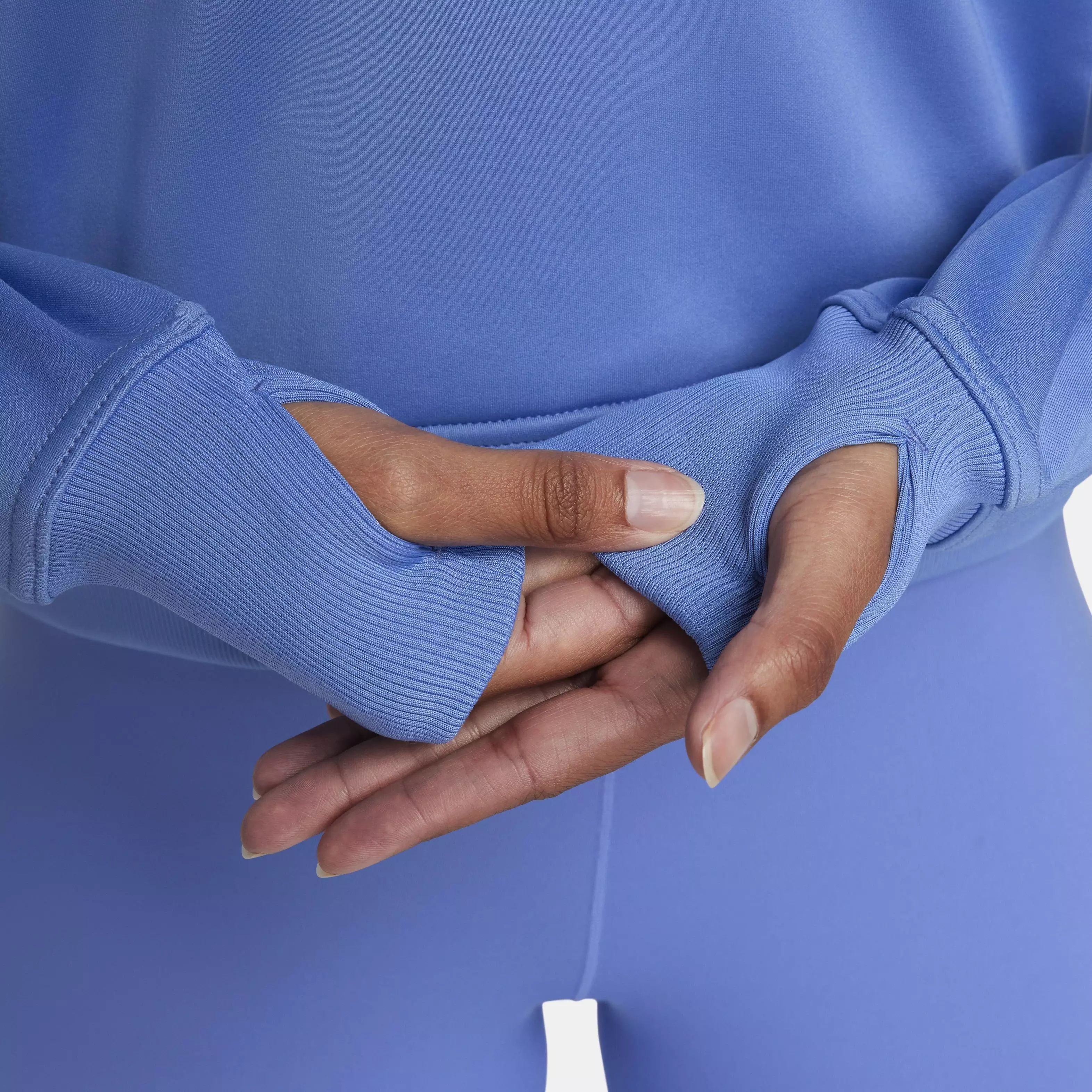 Nike Women's One Therma-FIT LBR Pullover Hoodie - BLUE