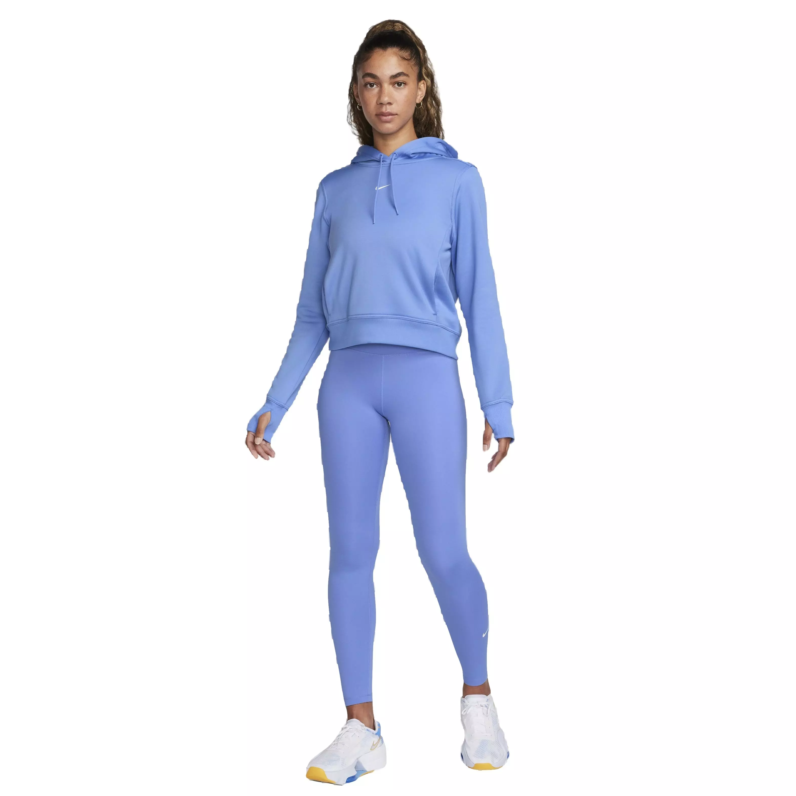 Nike Women's One Therma-FIT LBR Pullover Hoodie - BLUE