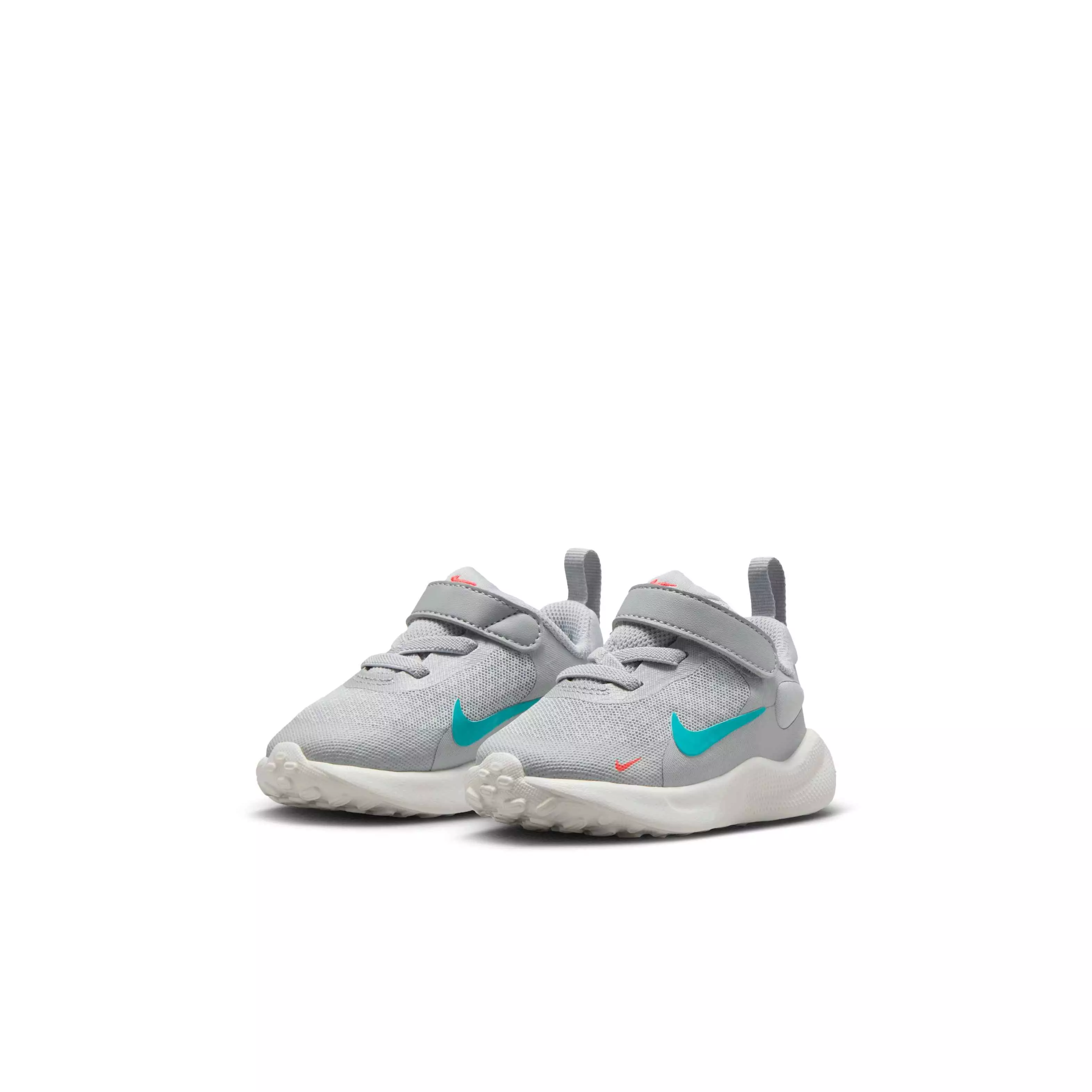 Nike Revolution 7 "Wolf Grey/Bright Crimson/Summit White/Dusty Cactus" Toddler Boys' Running Shoe - GREY/CRIMSON/WHITE/CACTUS