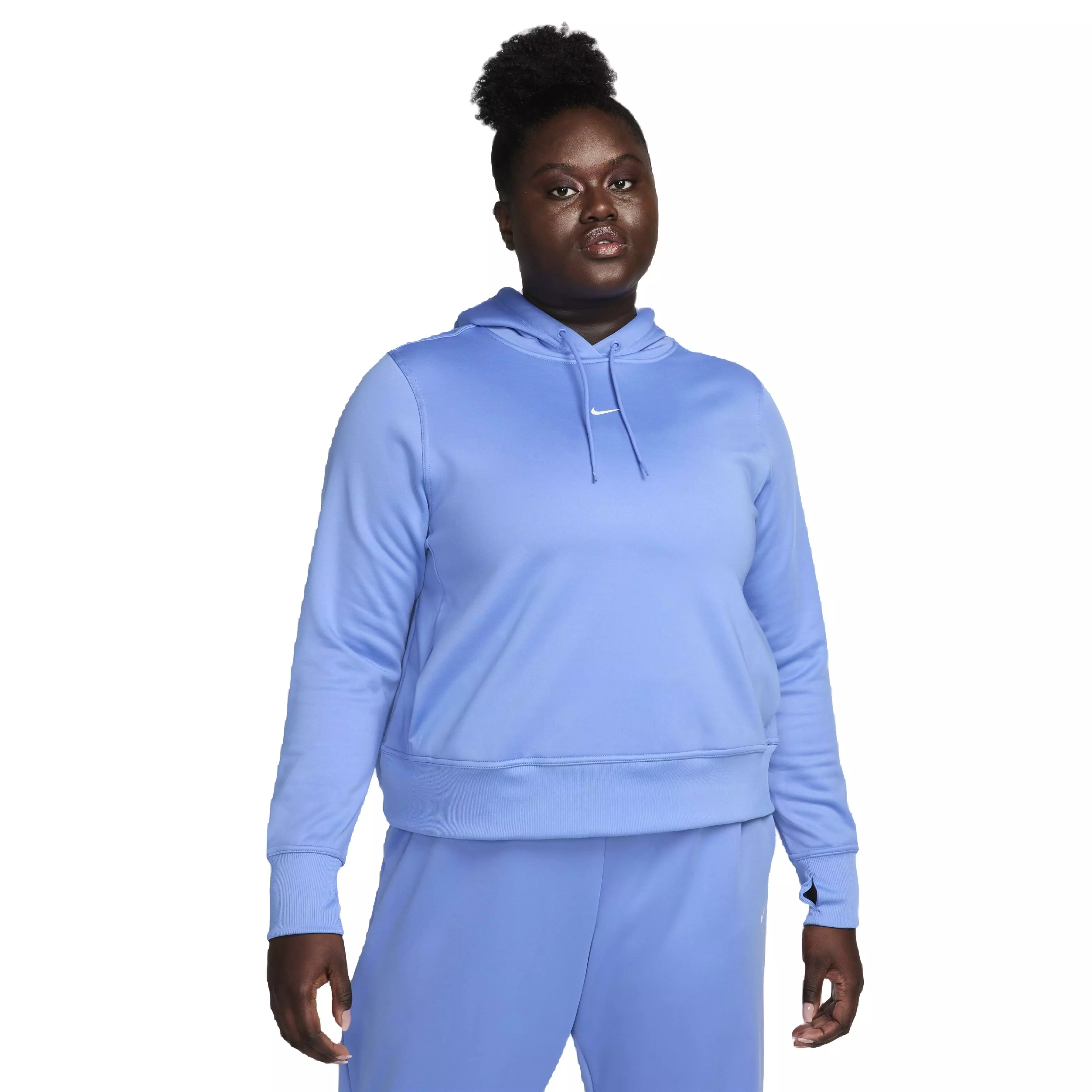 Nike Women's One LBR Pullover Therma-FIT Hoodie - BLUE
