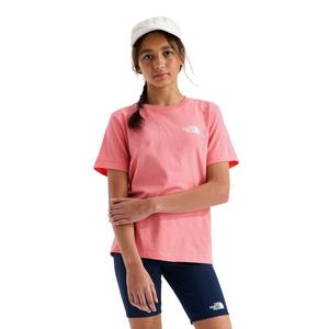 The North Face Big Girls' Evolution Box NSE Short-Sleeve Tee -Coral