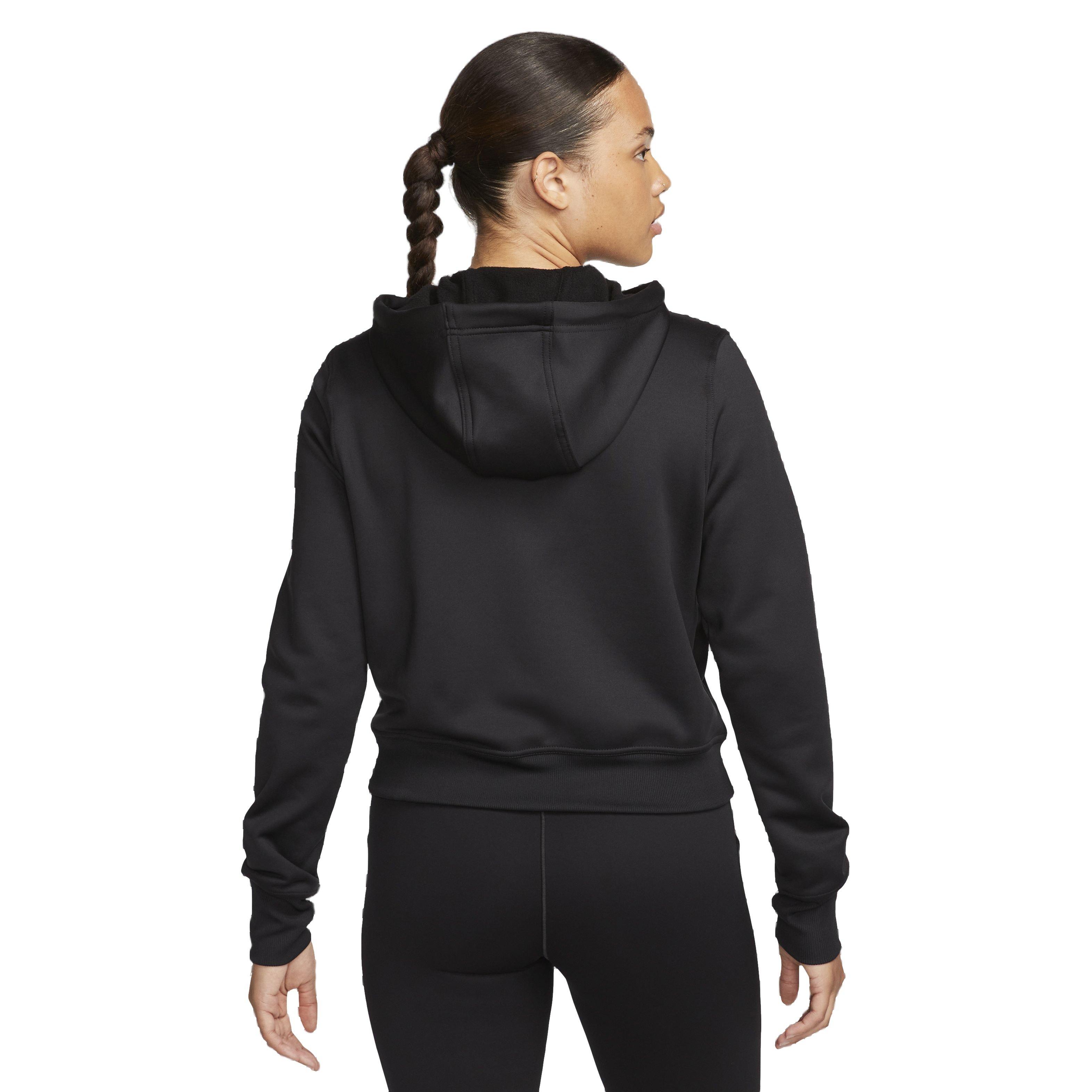 Nike Women's One Therma-FIT LBR Full-Zip Jacket - BLACK Thumbnail View 2