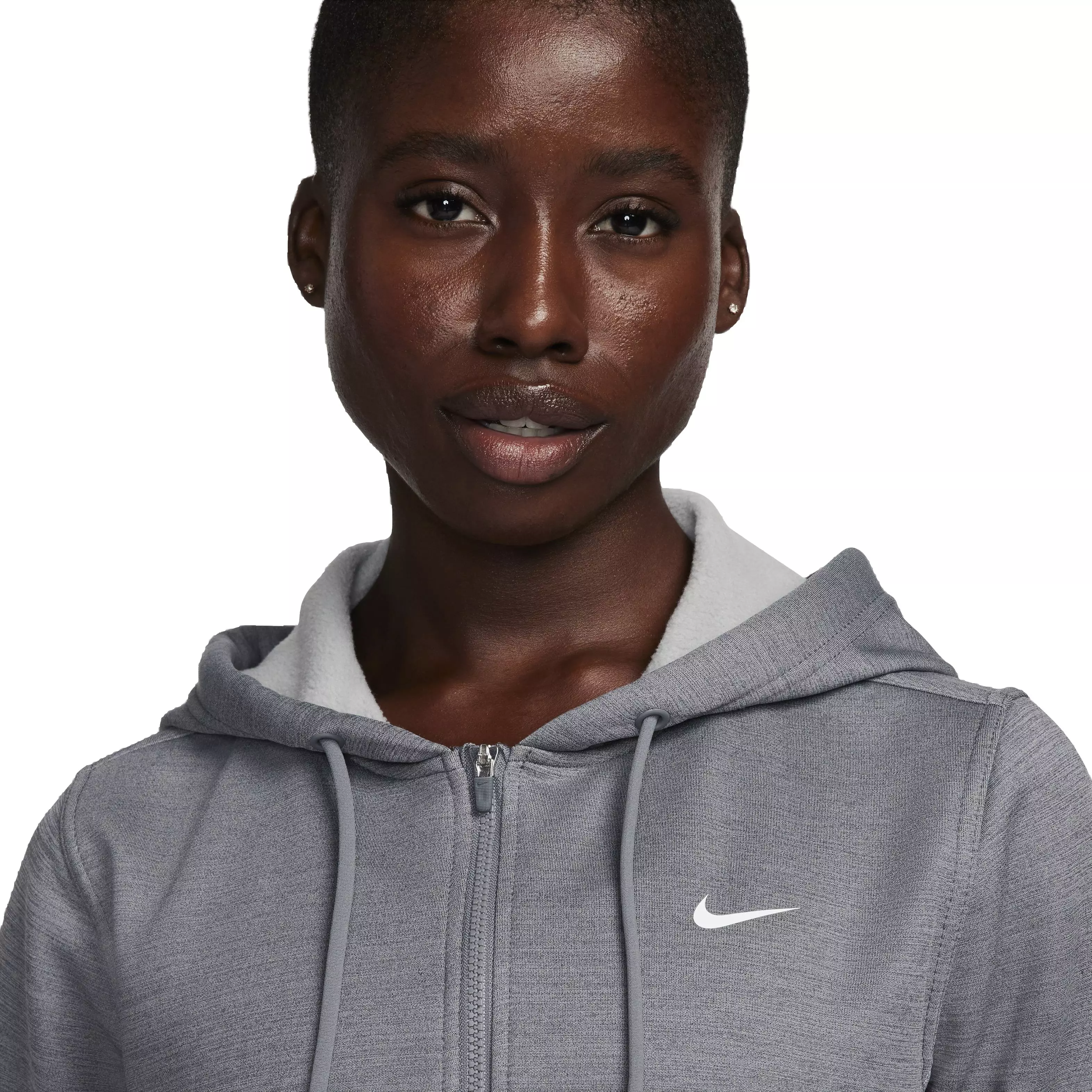 Nike Women's One Therma-FIT LBR Full-Zip Jacket - GREY