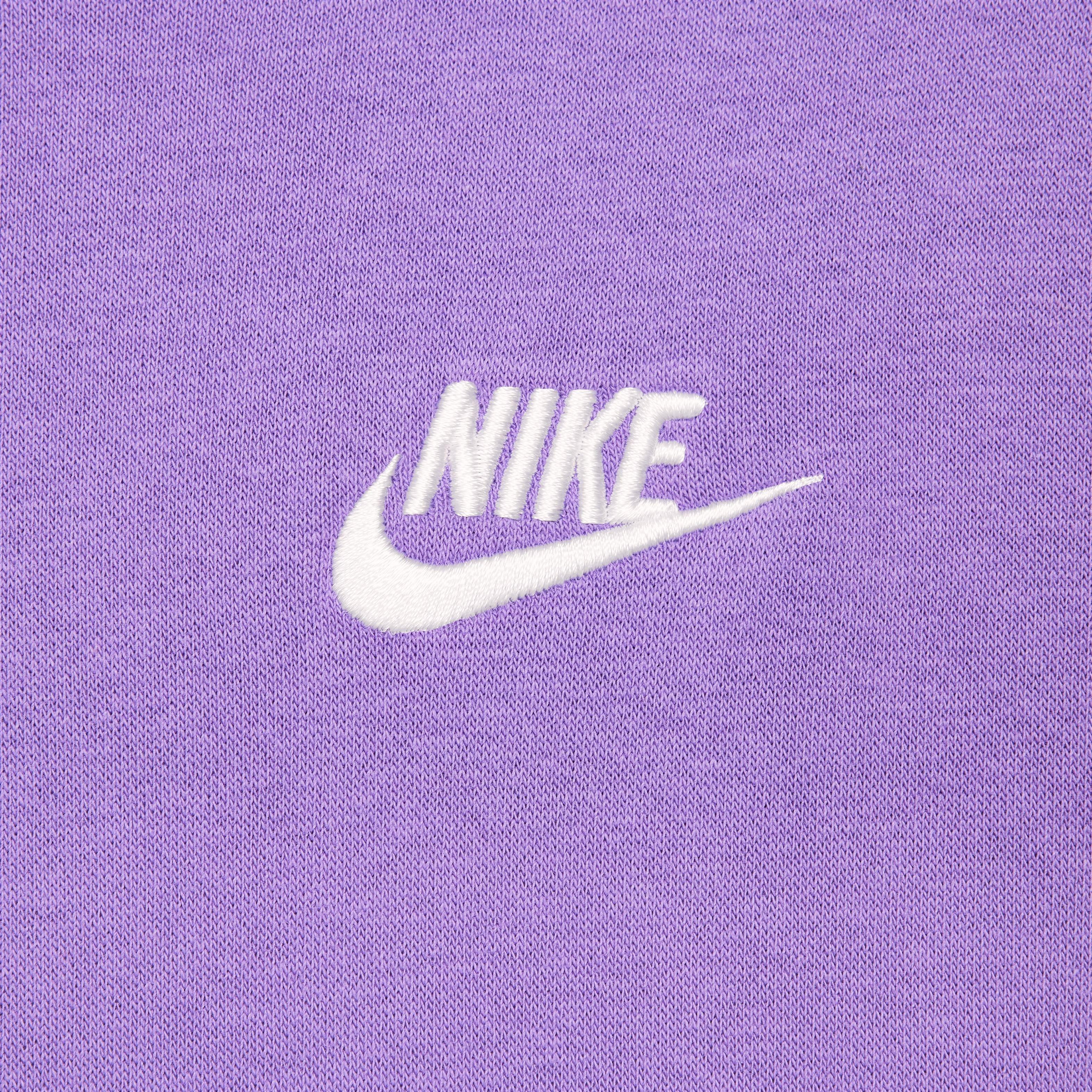 Nike Big Kids' Sportswear Club Fleece Pullover Hoodie - BLACK RASPBERRY Thumbnail View 4