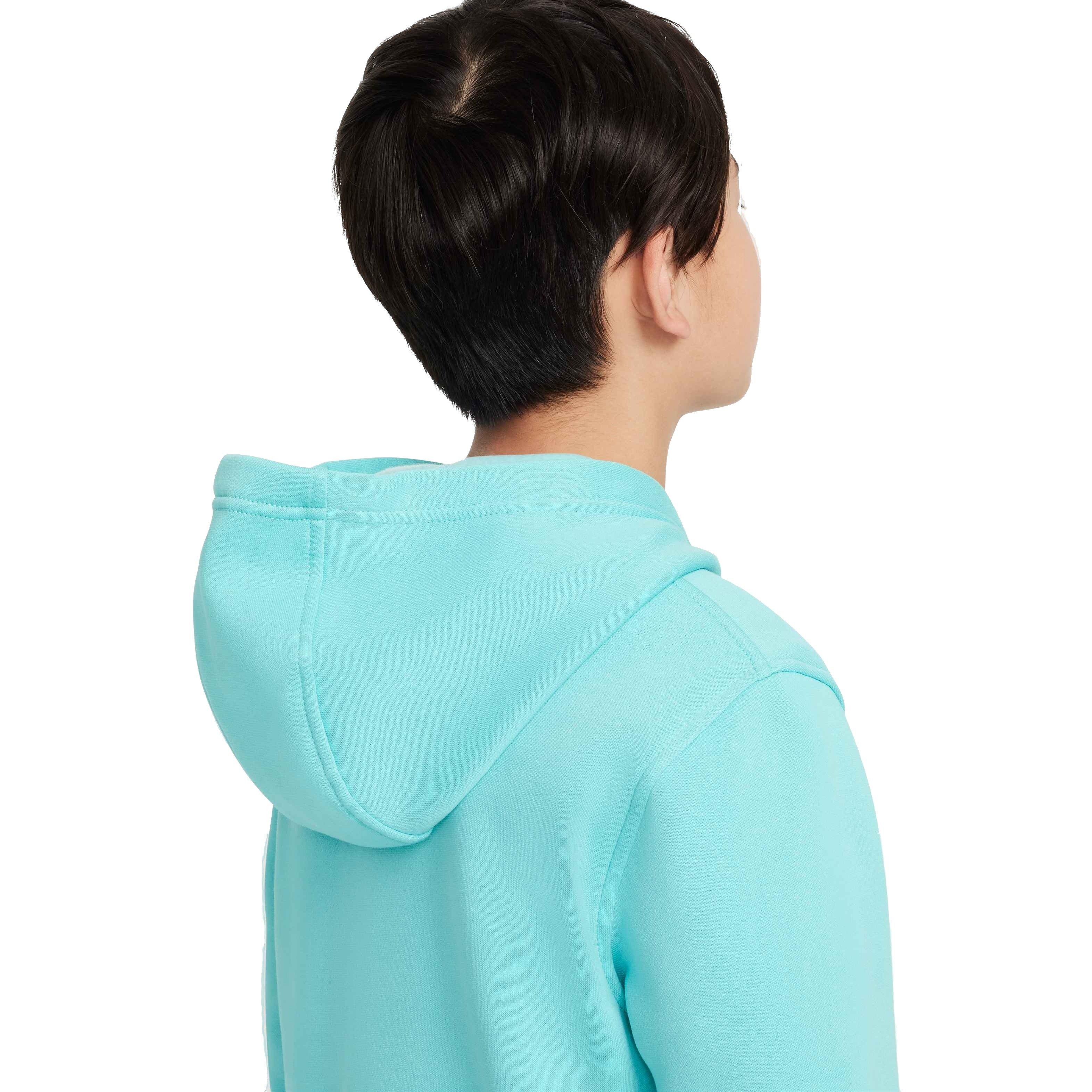 Nike Big Kids' Sportswear Club Fleece Pullover Hoodie - GREEN Thumbnail View 7