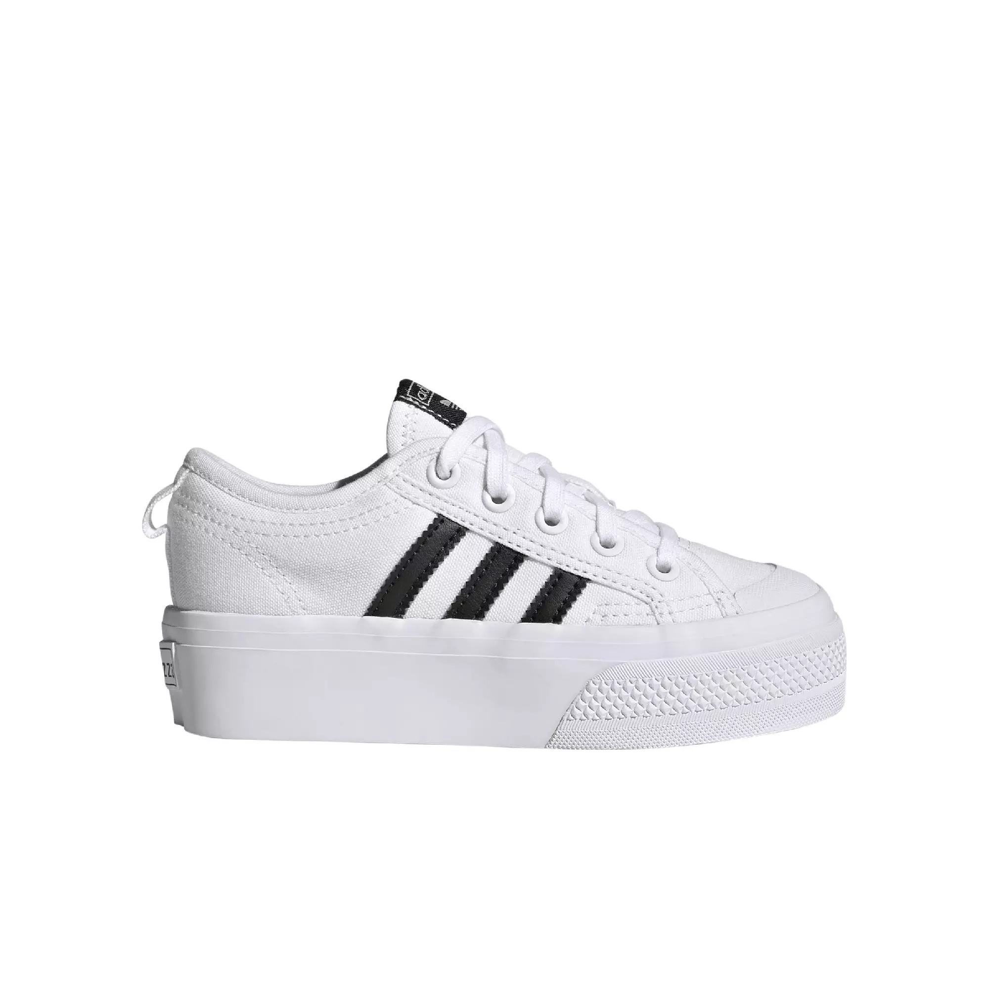 adidas Originals Nizza Platform Ftwr White/Core Black Preschool Girls'  Shoe - Hibbett