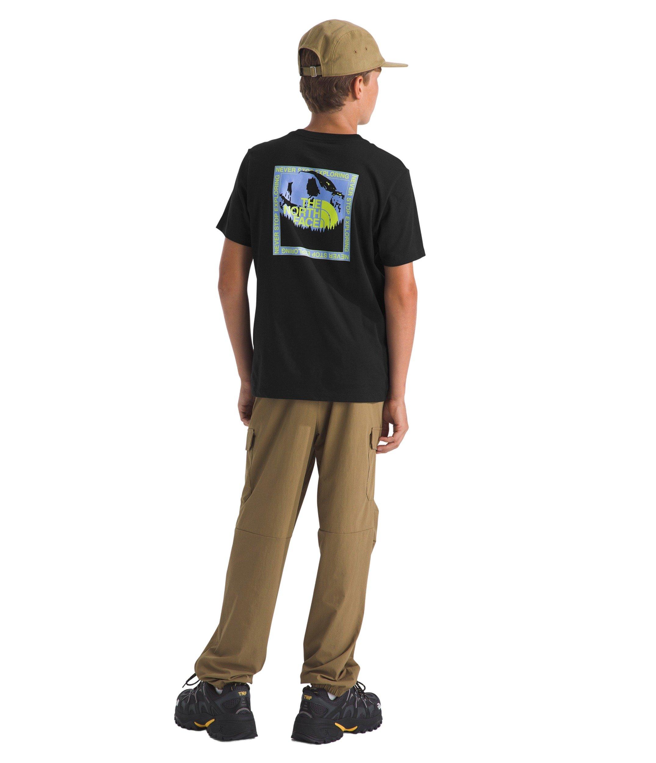 The North Face Big Kids' Stay Exploring T-Shirt - Black - BLACK Thumbnail View 3