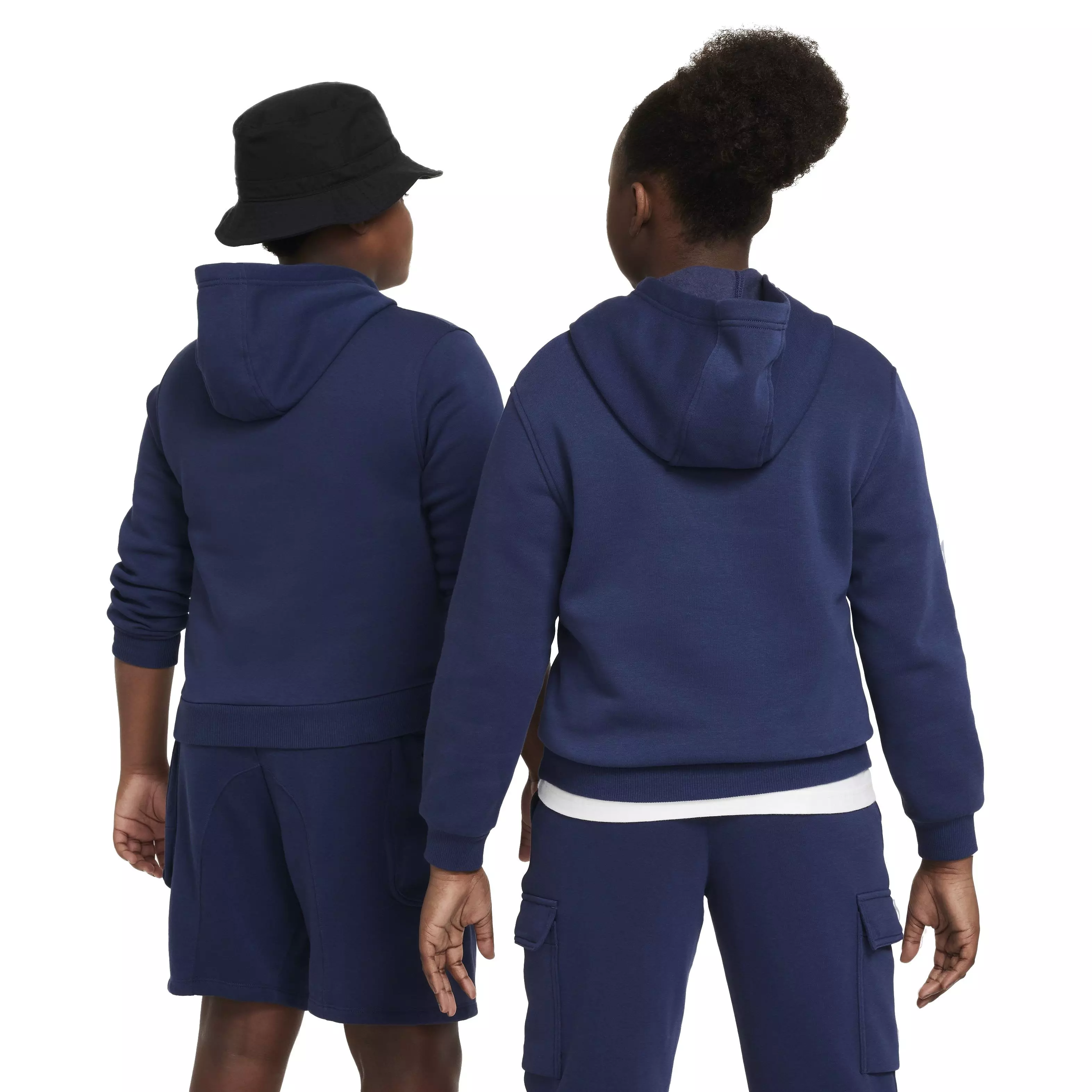 Nike Big Kids' Sportswear Pullover Club Fleece Hoodie - BLUE