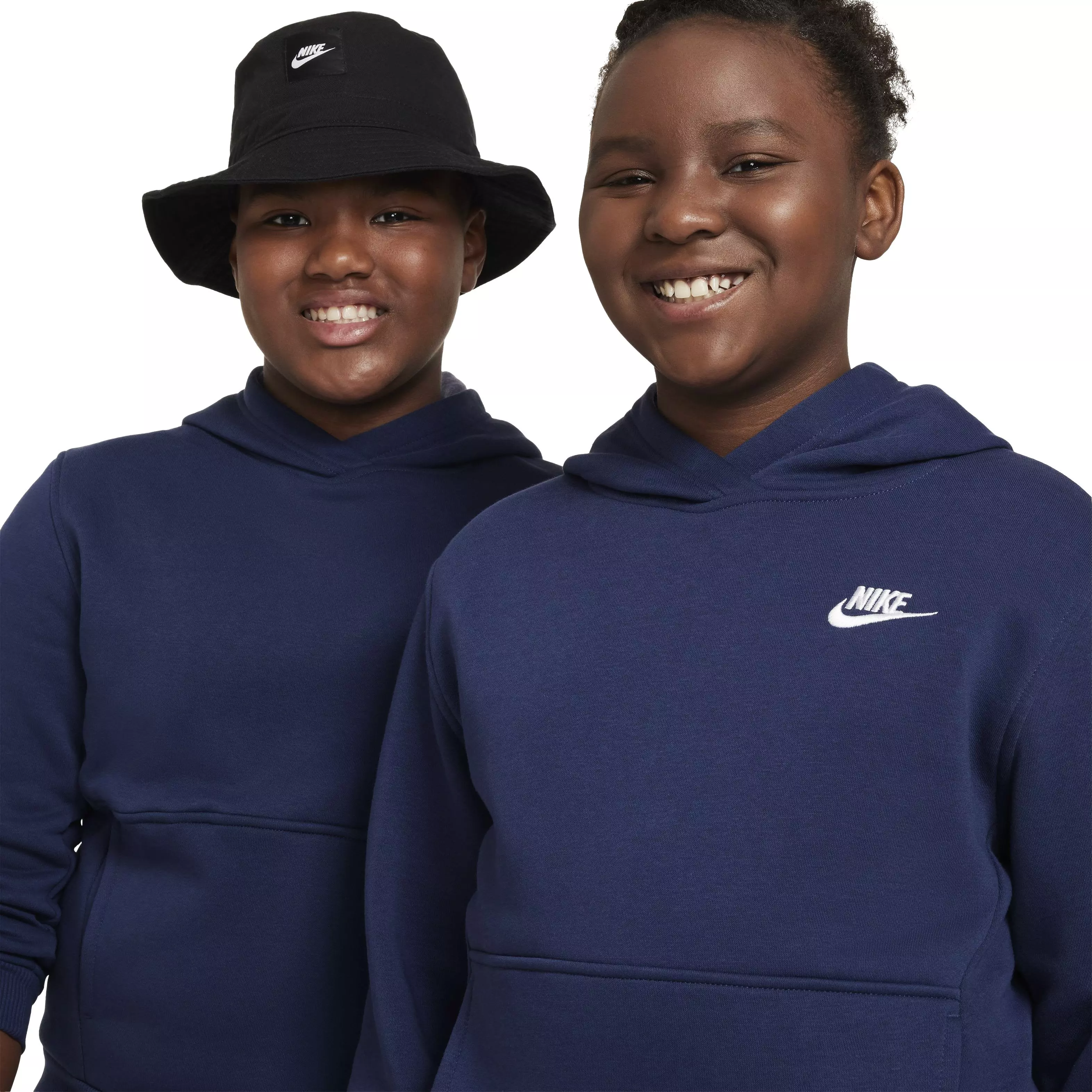 Nike Big Kids' Sportswear Pullover Club Fleece Hoodie - BLUE