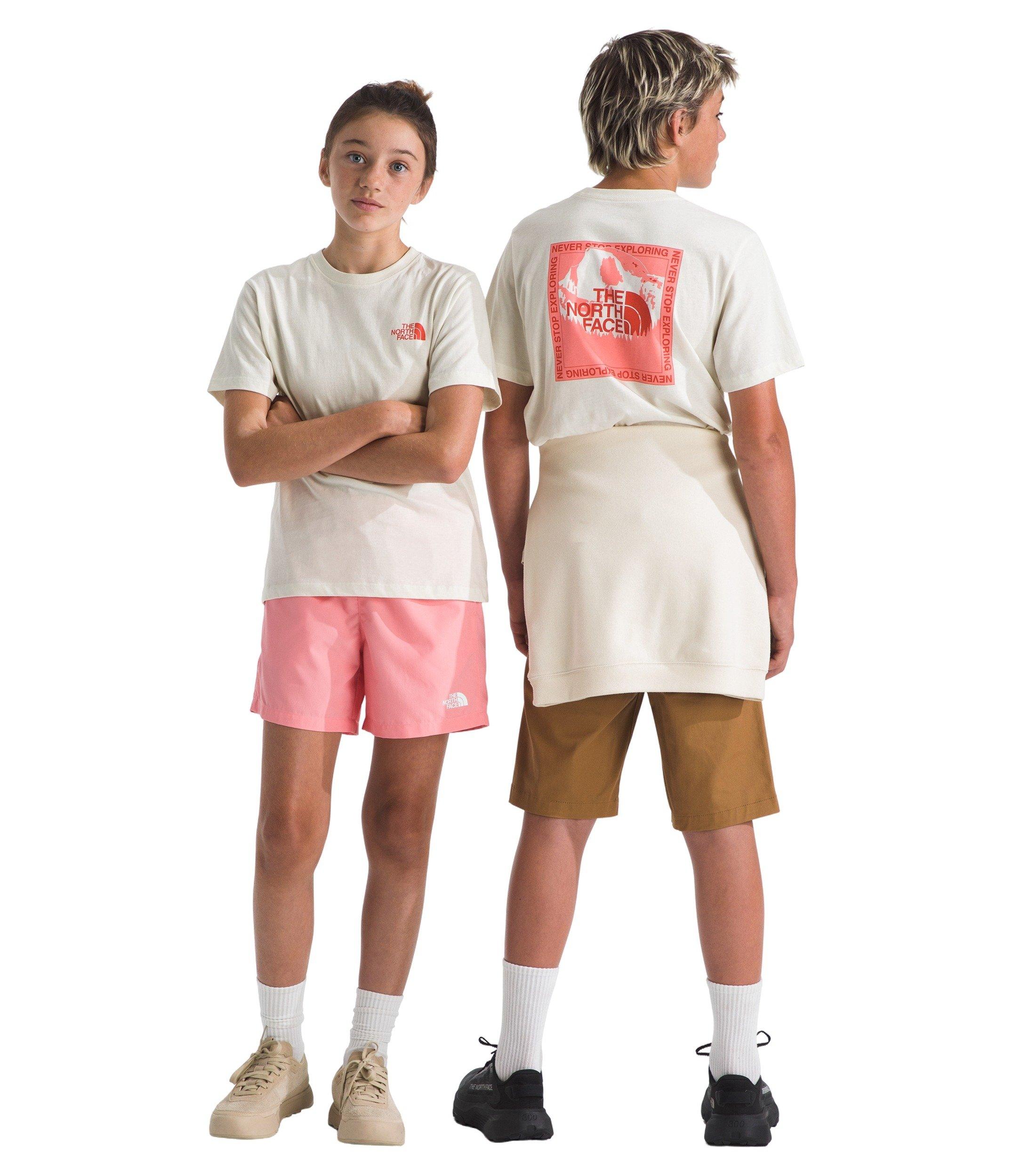 The North Face Big Kids' Stay Exploring T-Shirt - White - WHITE Thumbnail View 1