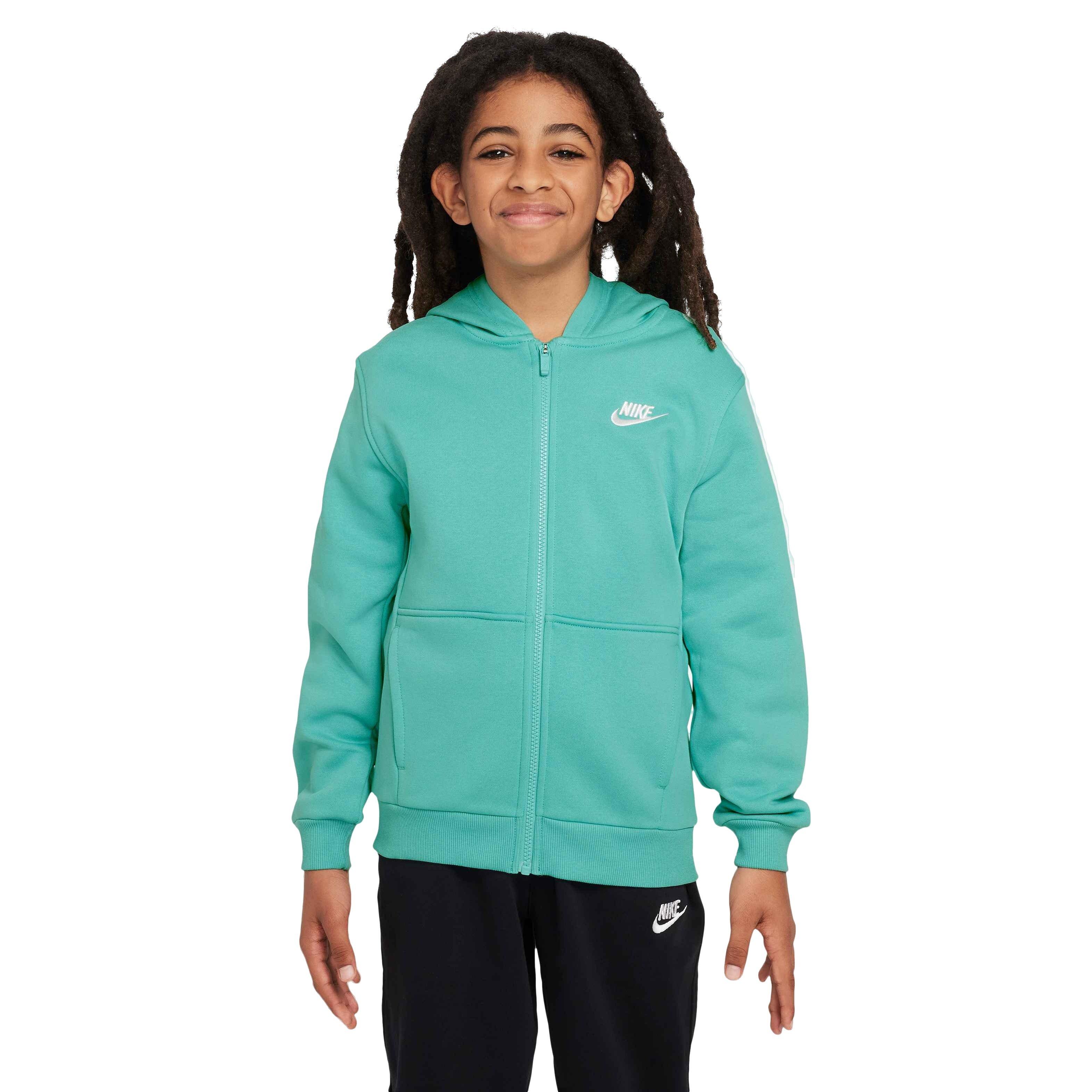 Nike Big Kids' Sportswear Club Fleece Full-Zip Jacket - GREEN Thumbnail View 4