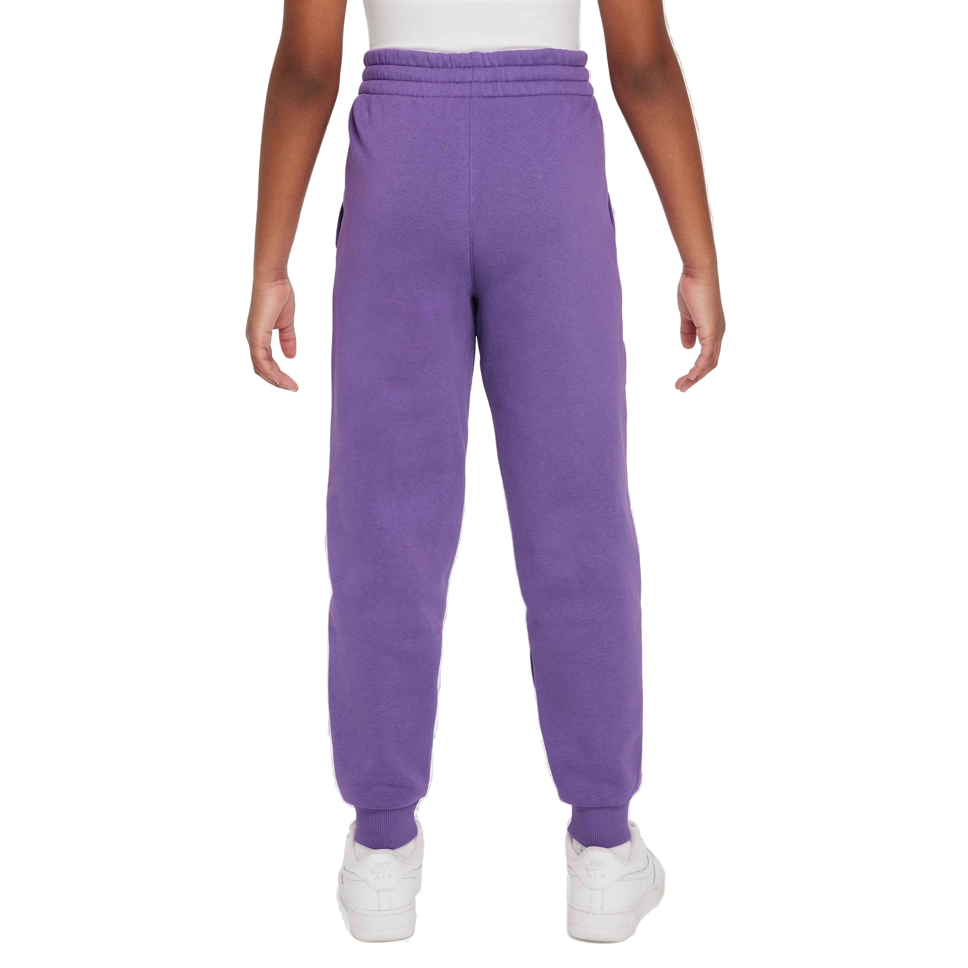 Nike Big Kids' Sportswear Club Fleece LBR Joggers - BLACK RASPBERRY Thumbnail View 4