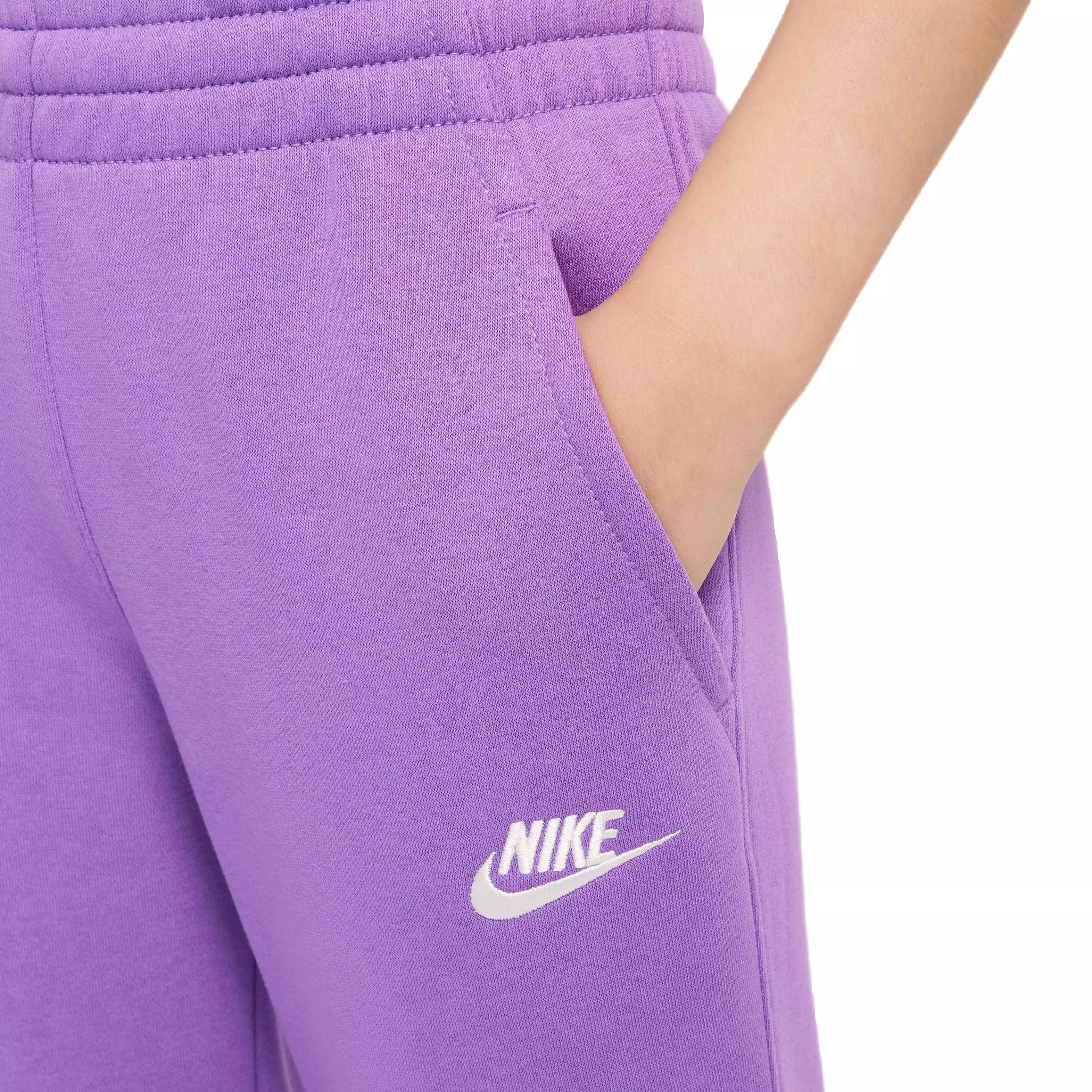 Nike Big Kids' Sportswear Club Lightweight Fleece LBR Joggers - BLACK RASPBERRY
