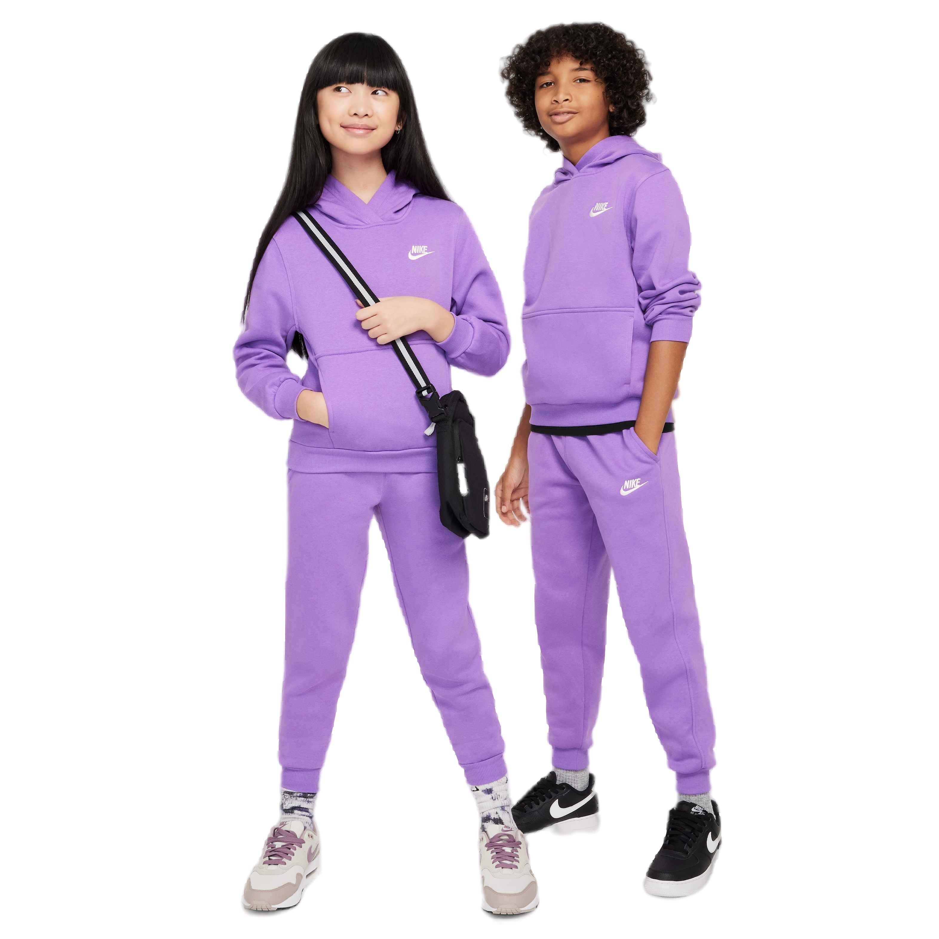 Nike Big Kids' Sportswear Club Fleece LBR Joggers - BLACK RASPBERRY Thumbnail View 8