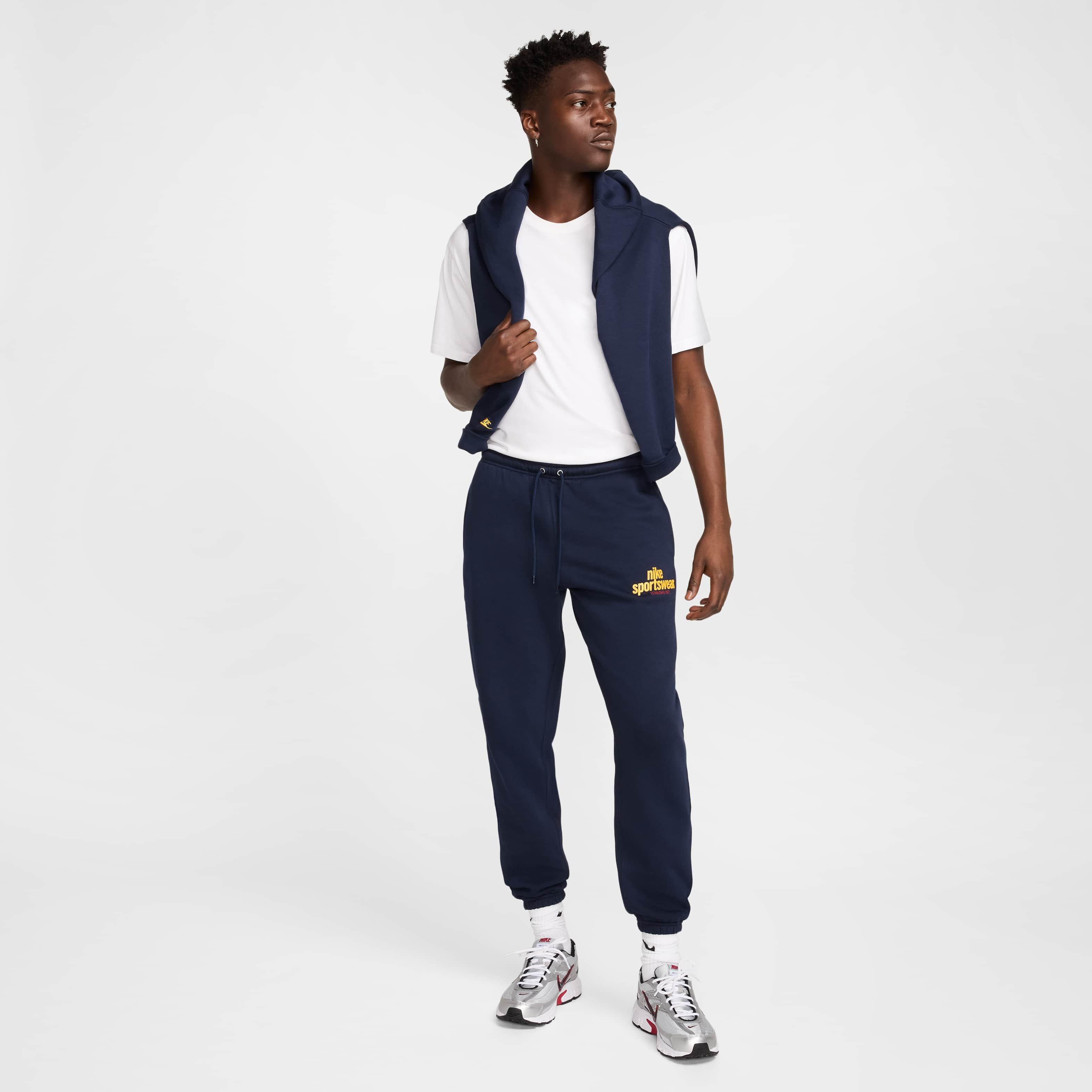 Nike Men's Club Fleece Pants - BLUE Thumbnail View 5