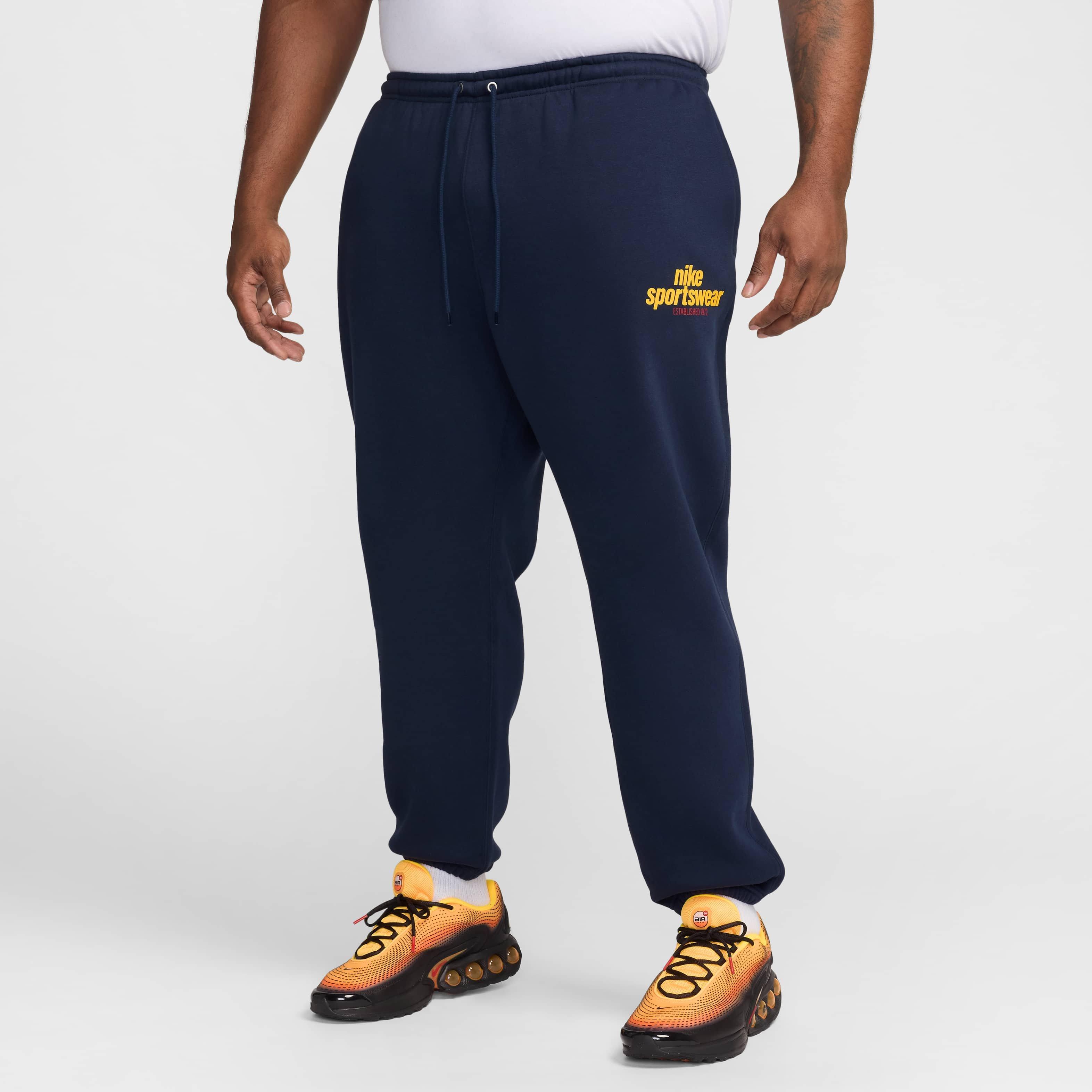 Nike Men's Club Fleece Pants - BLUE Thumbnail View 6