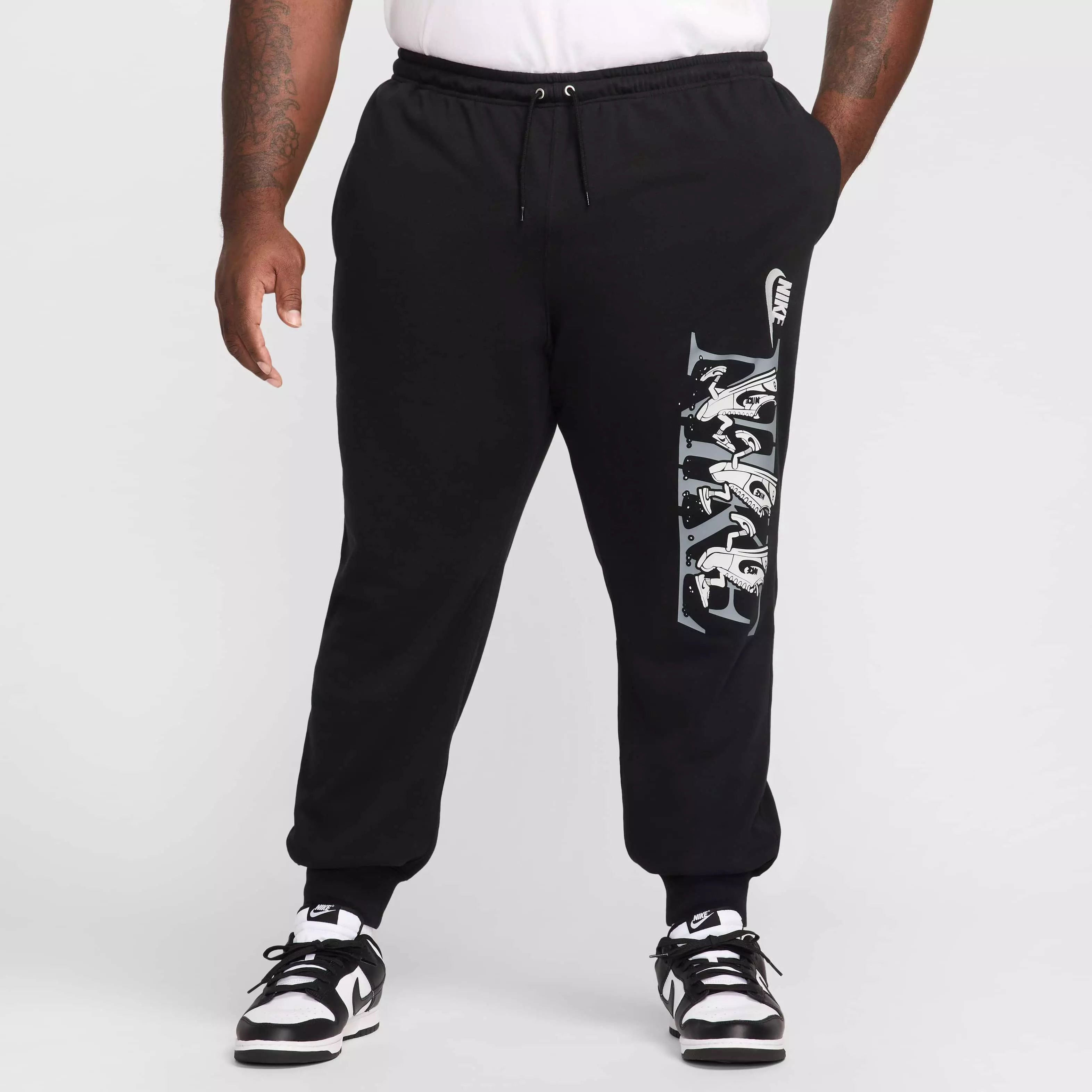 Nike Men's Club French Terry Jogger -Black - BLACK