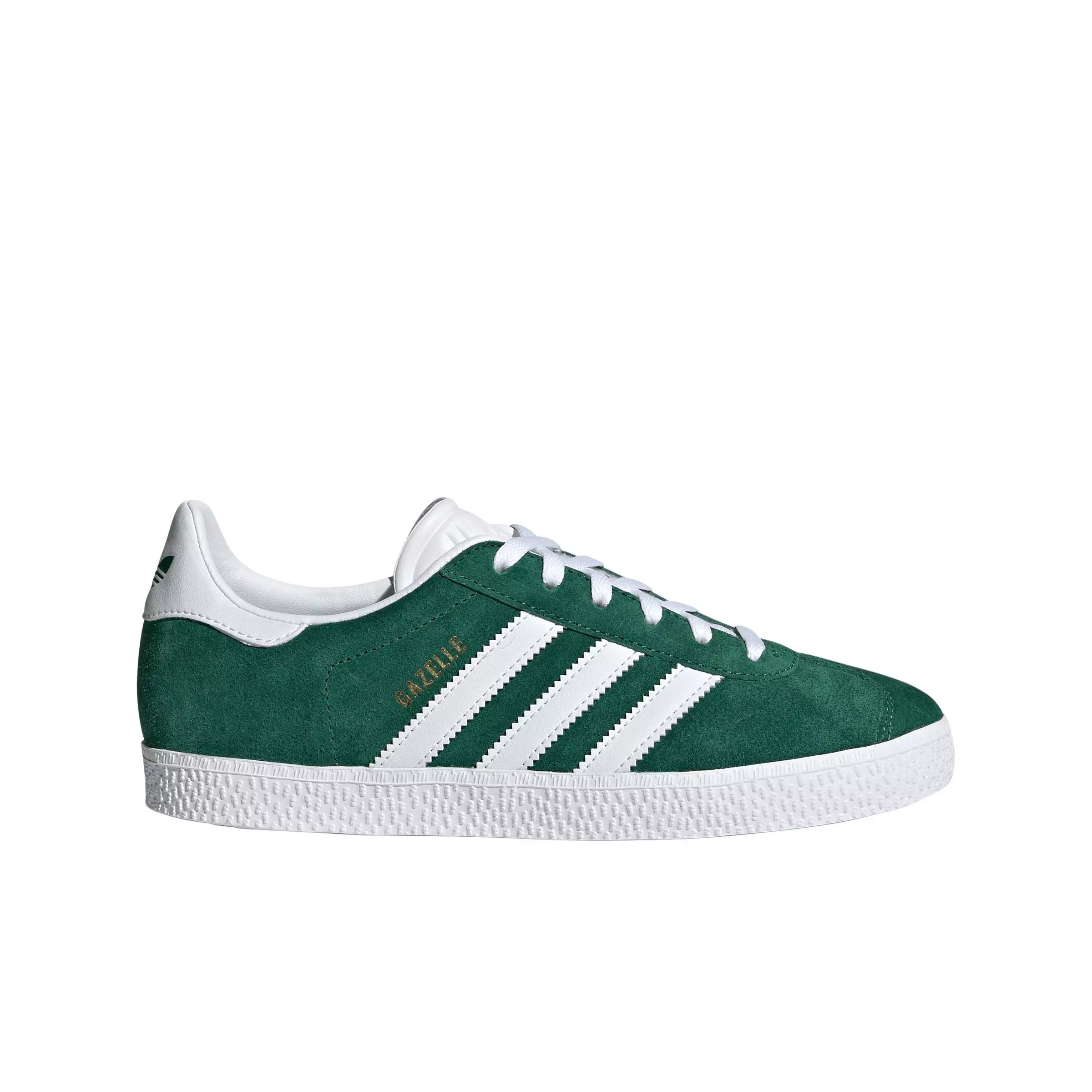 adidas Originals Gazelle "Dark Green/Cloud White/Ftwr White" Grade School Boys' Shoe - DK GREEN/WHITE/WHITE