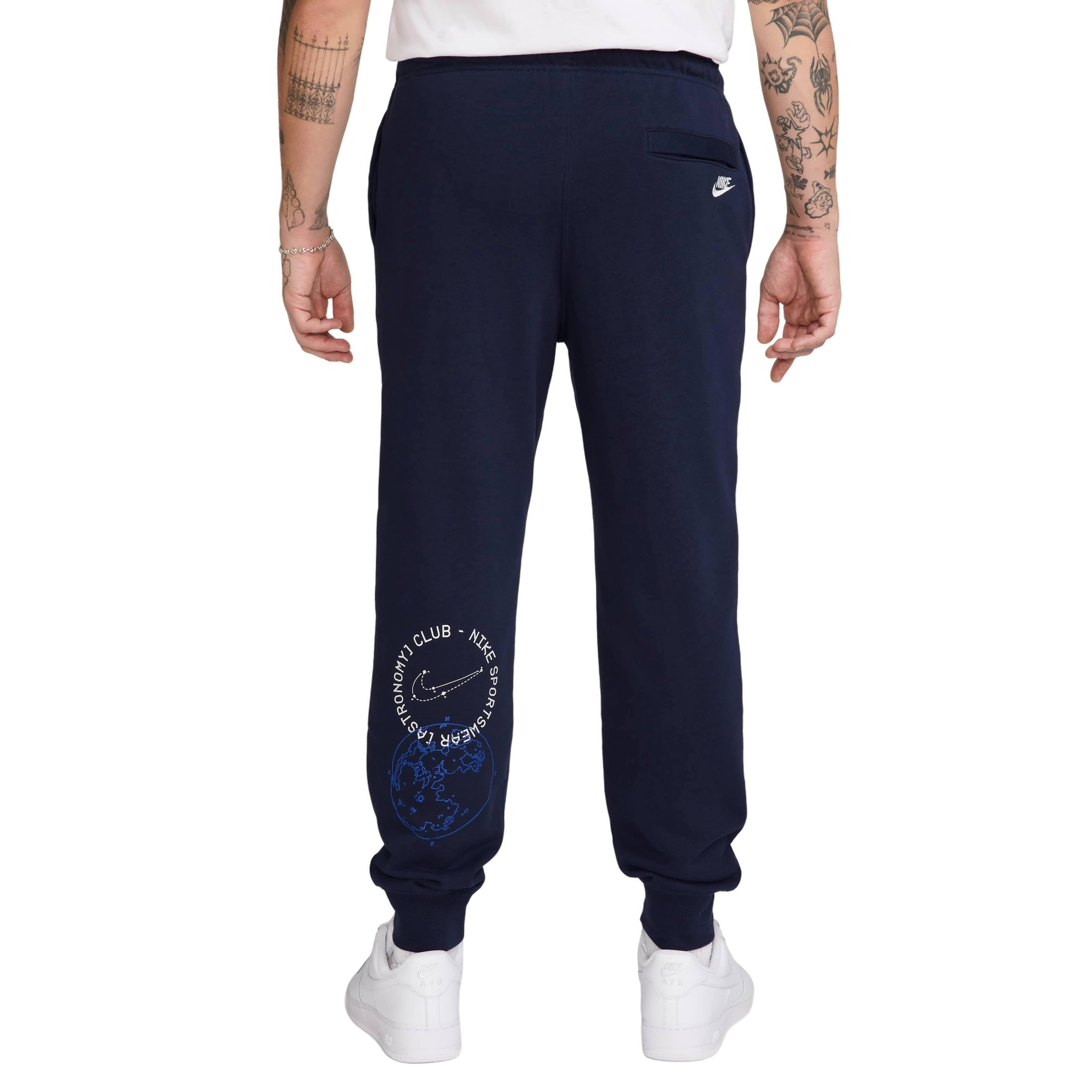 Nike Men's Club Moon Graphic French Terry Joggers - BLUE Thumbnail View 2