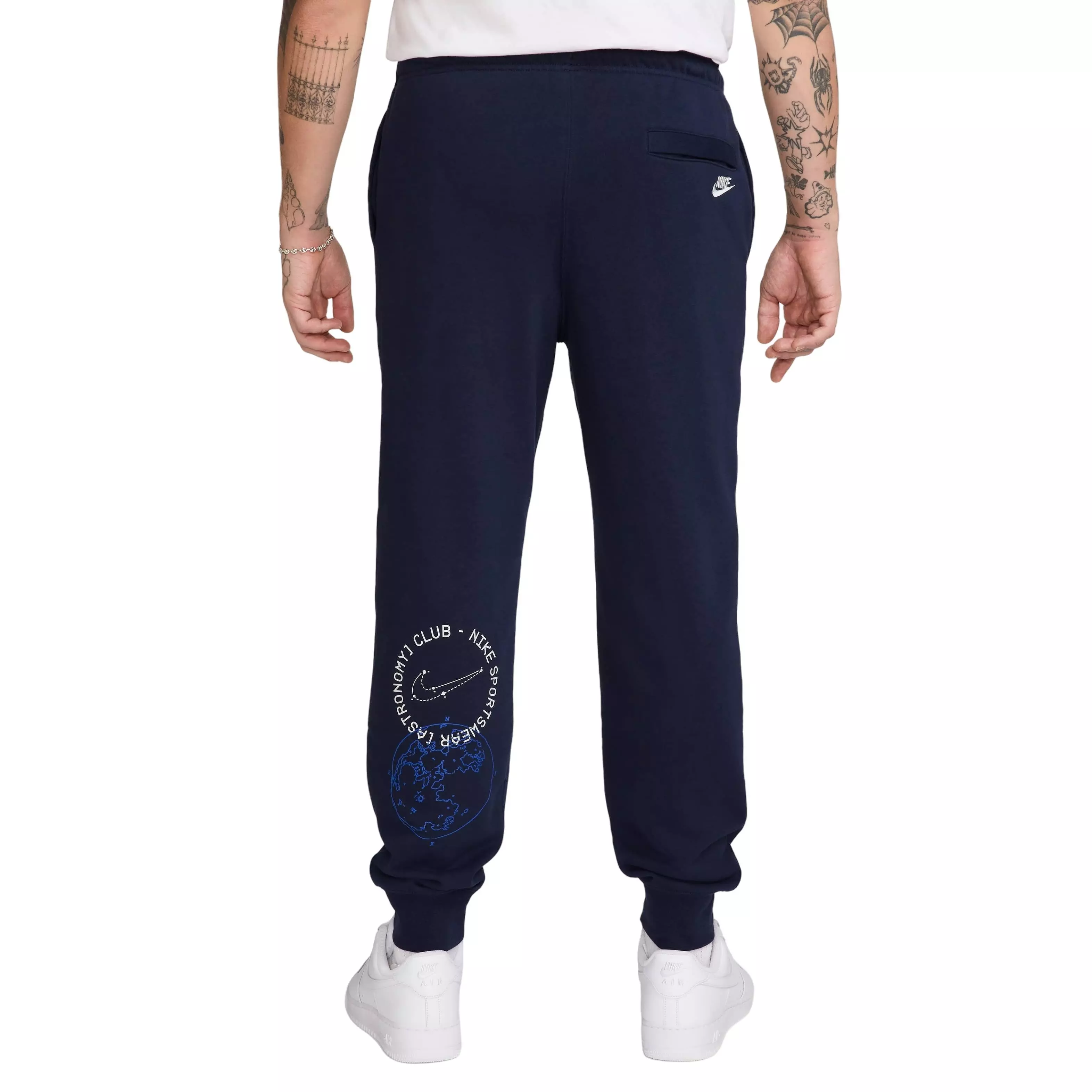 Nike Men's Club Moon Graphic French Terry Joggers - BLUE