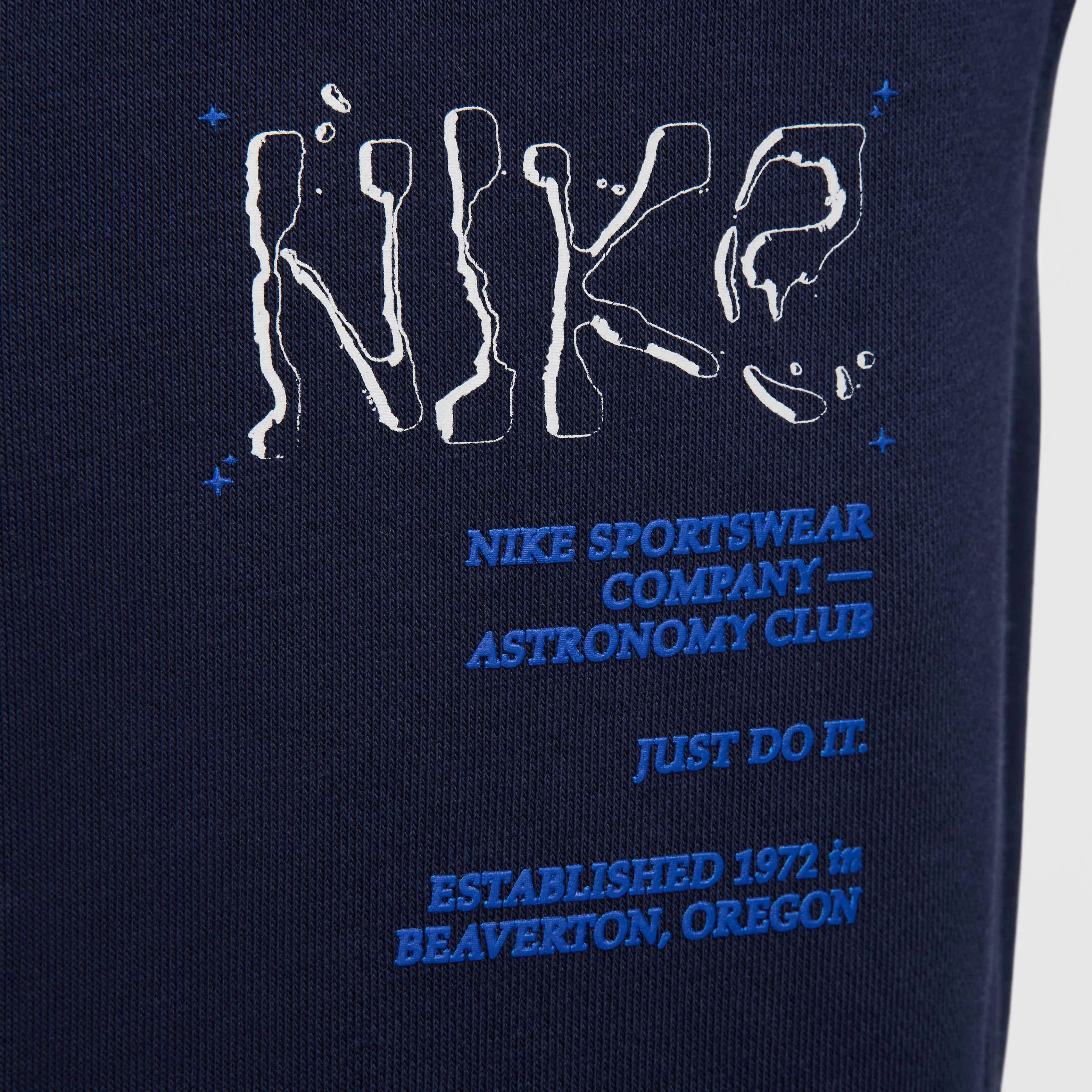 Nike Men's Club Moon Graphic French Terry Joggers - BLUE Thumbnail View 4