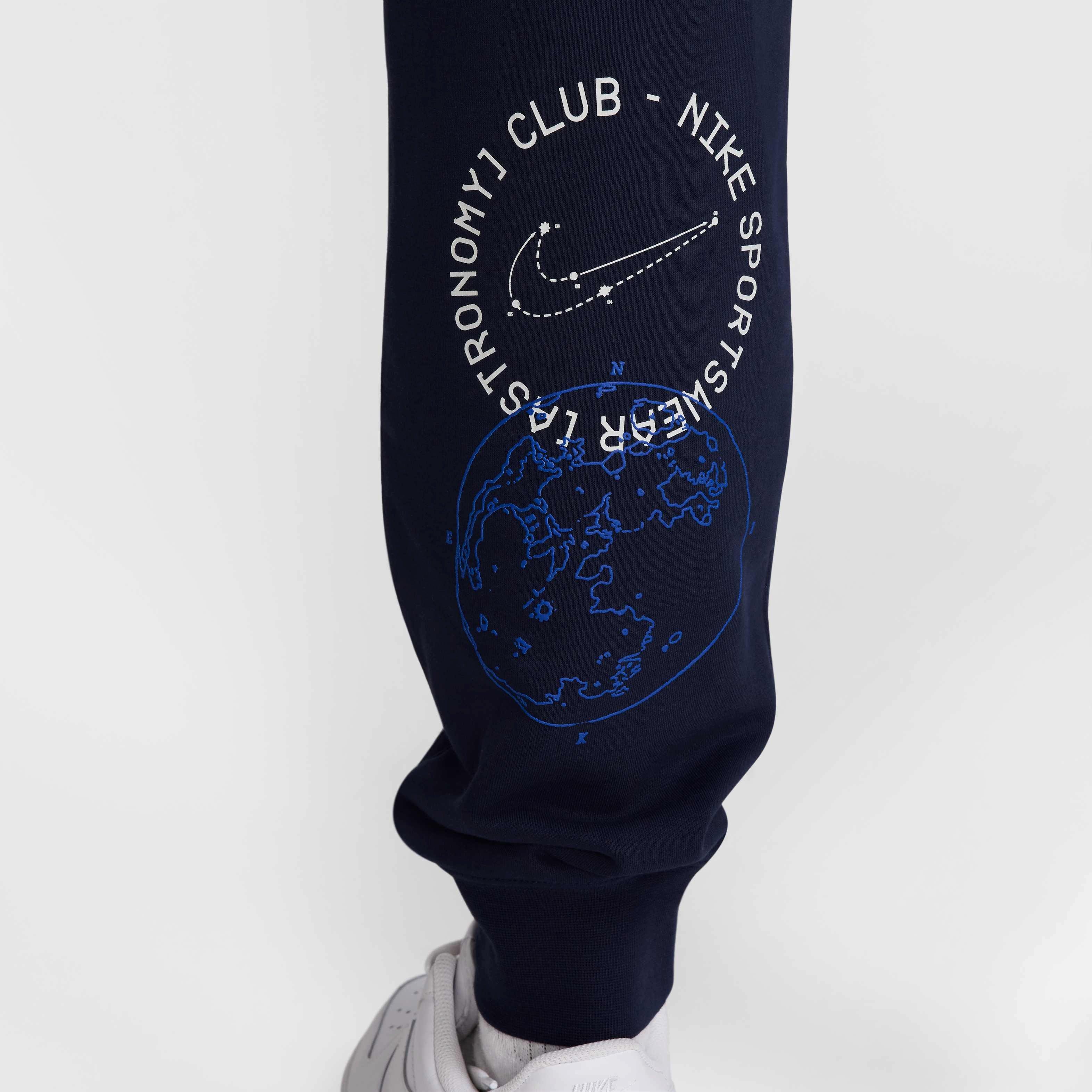 Nike Men's Club Moon Graphic French Terry Joggers - BLUE Thumbnail View 7