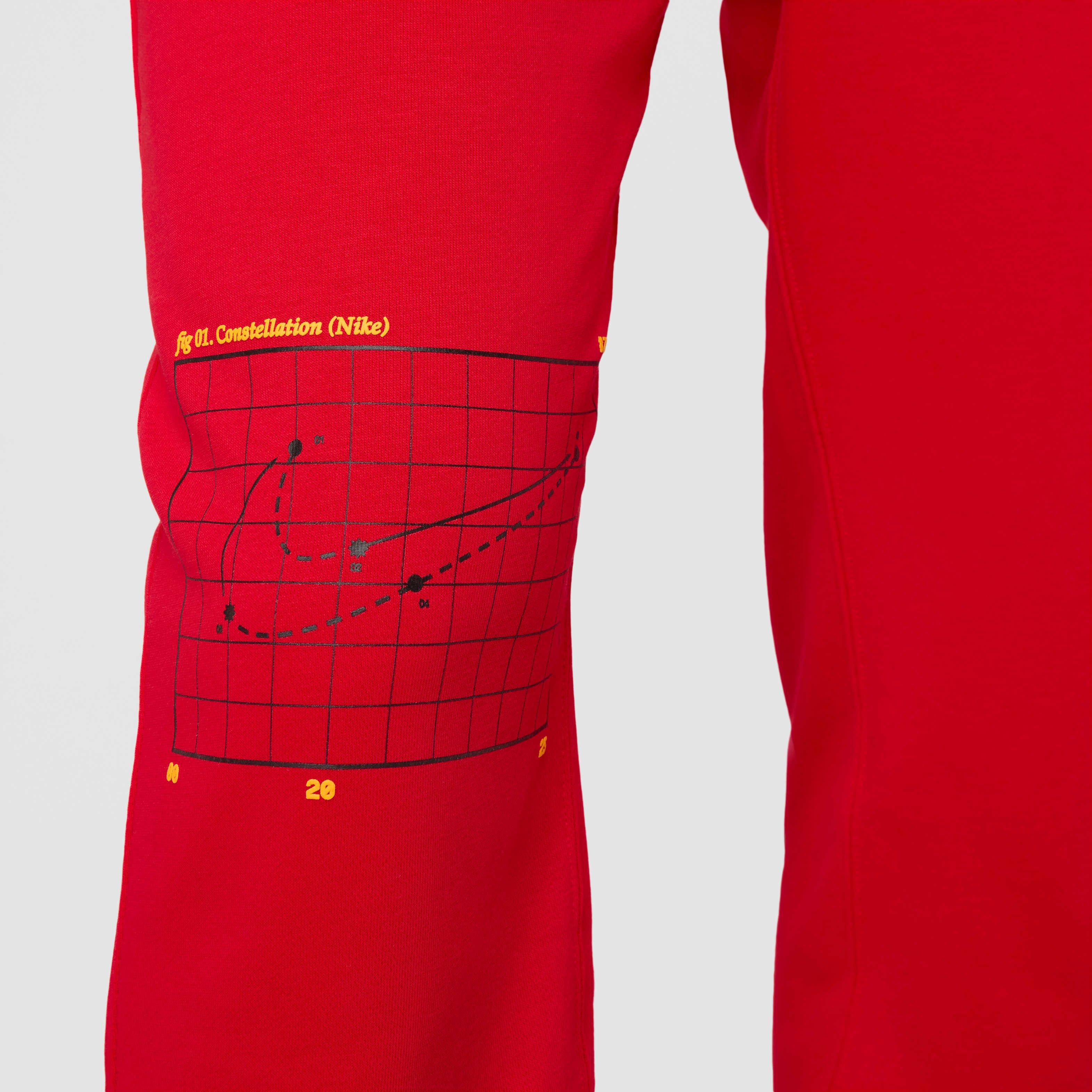 Nike Men's Club Moon Graphic French Terry Joggers - RED Thumbnail View 5