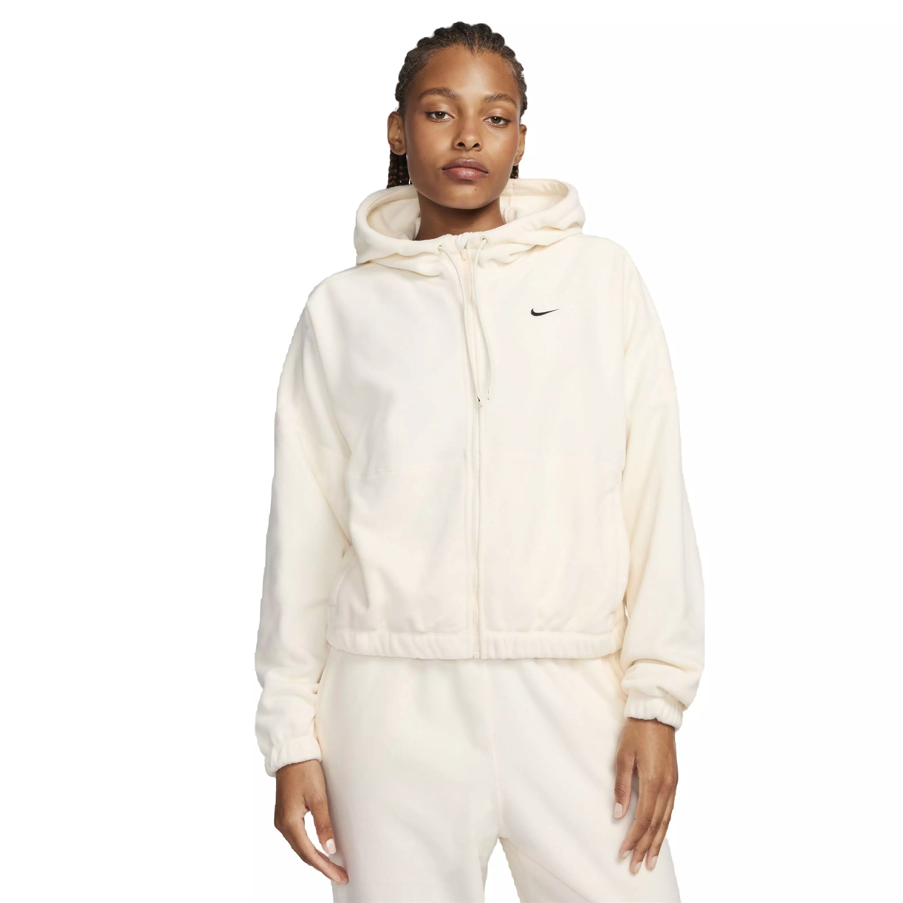 Nike Women's Therma-FIT One Oversized Full-Zip Fleece Jacket - PALE IVORY