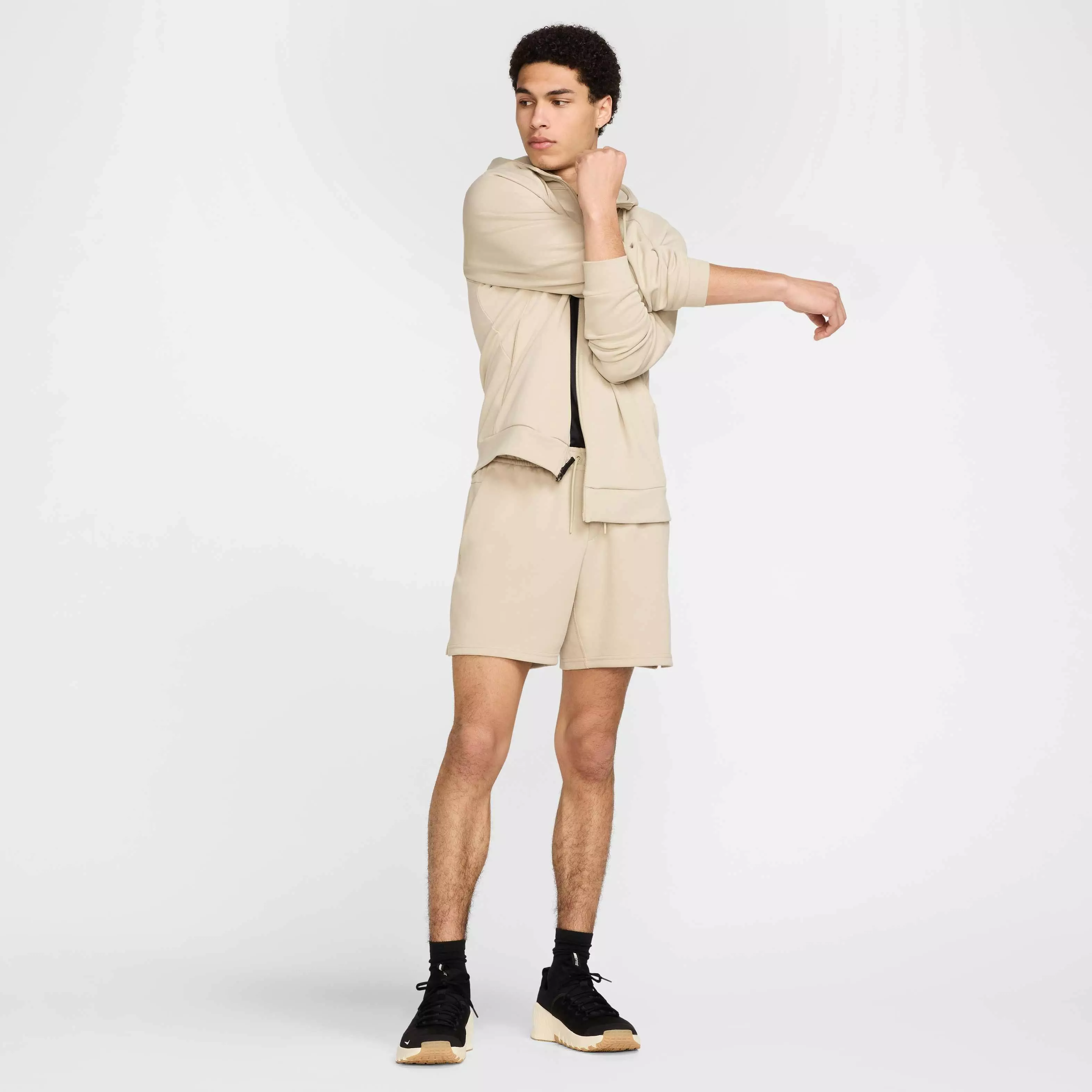 Nike Men's Primary Fleece 7" Dri-FIT UV Unlined Performance Shorts - Khaki - KHAKI