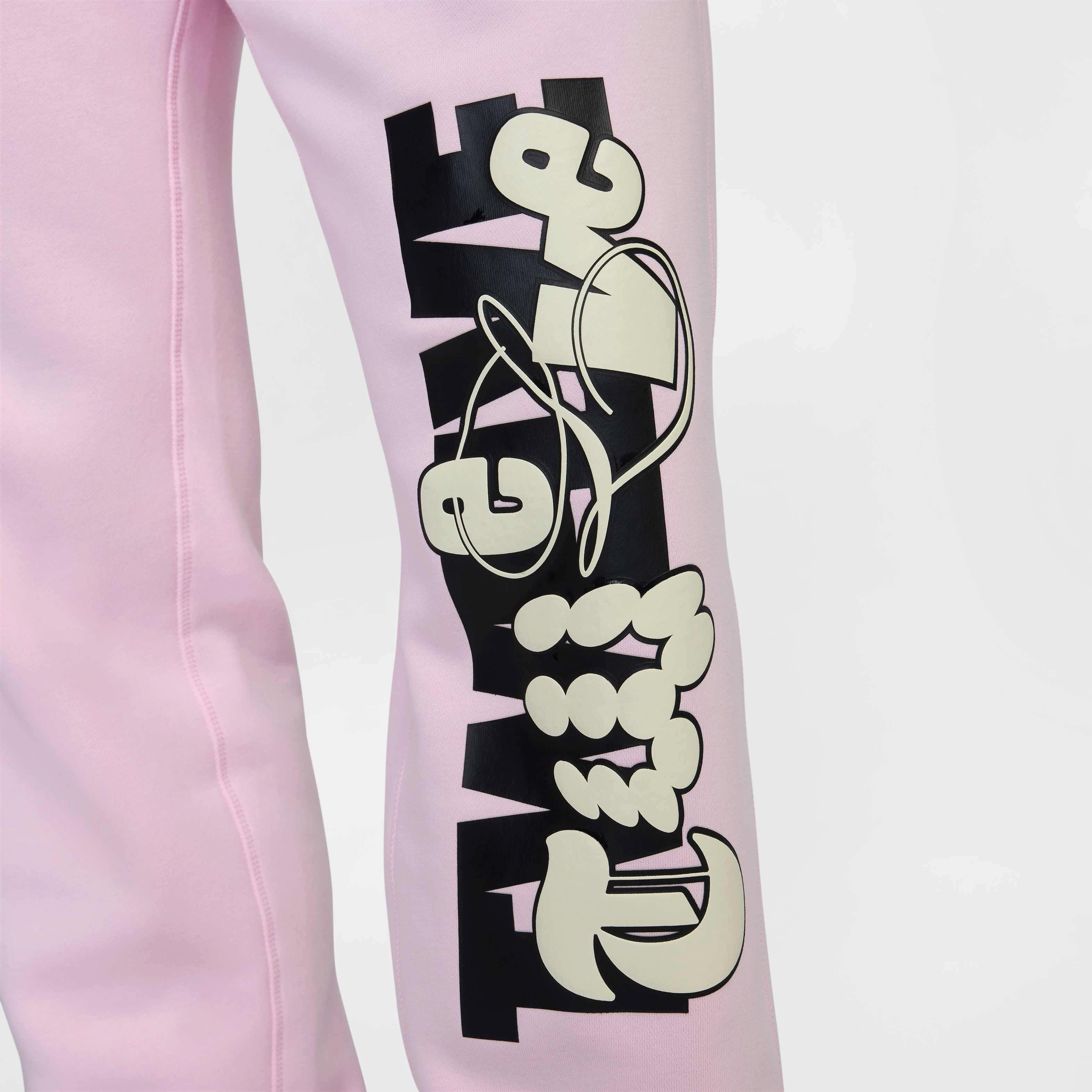 Ja Men's Fleece Basketball Jogger Pants - PINK Thumbnail View 6