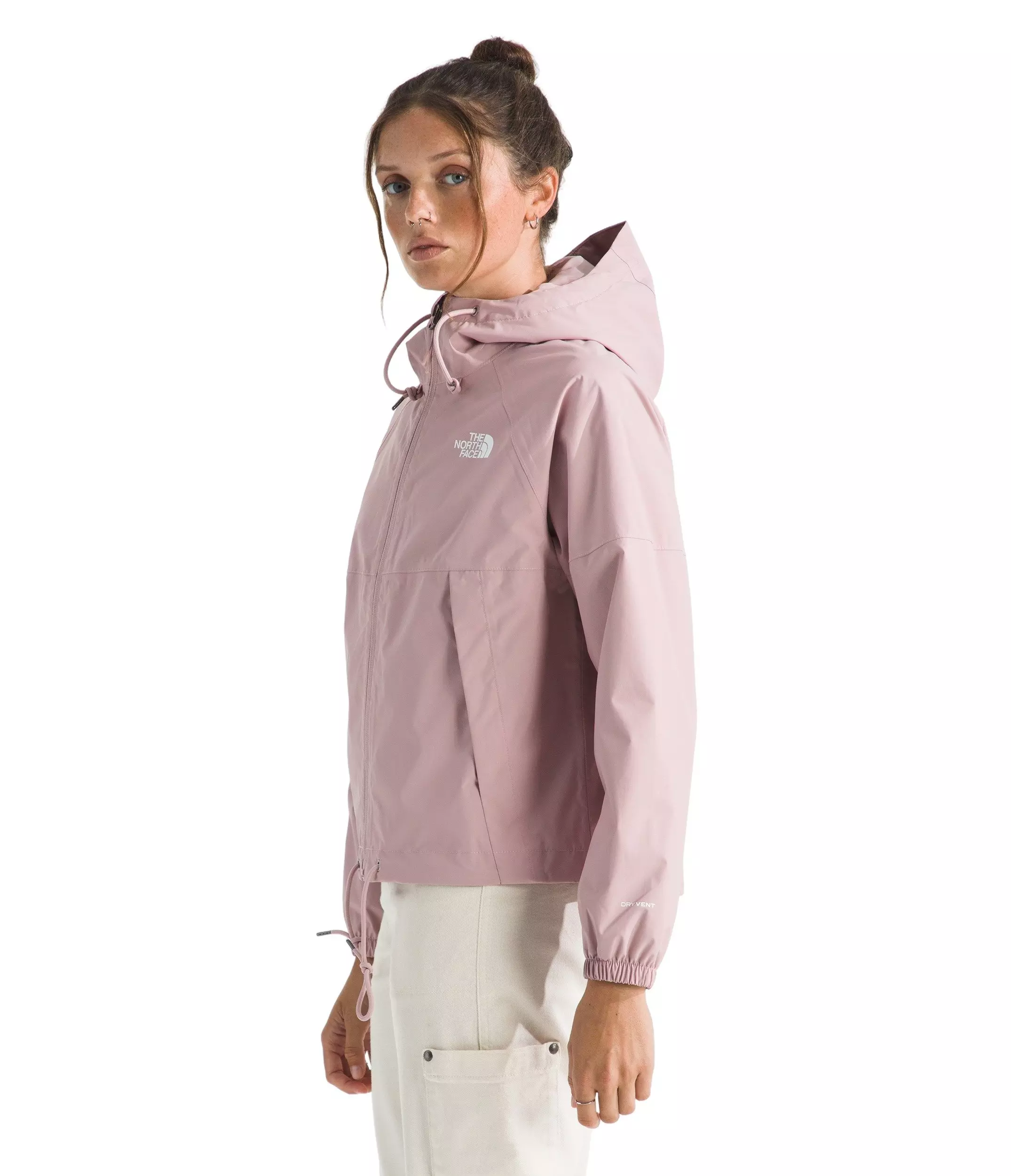 The North Face Women's Antora Rain Hooded Jacket - Pink - PINK