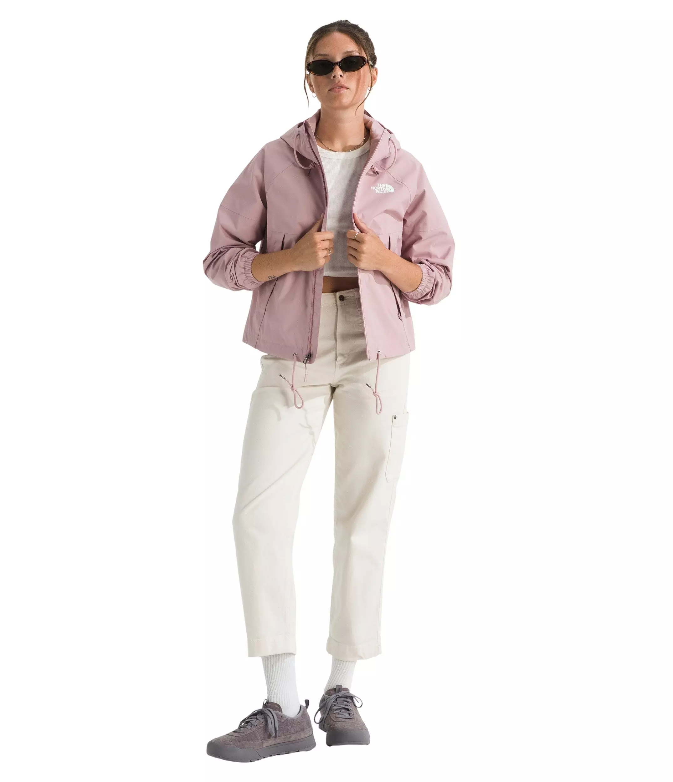 The North Face Women's Antora Rain Hooded Jacket - Pink - PINK