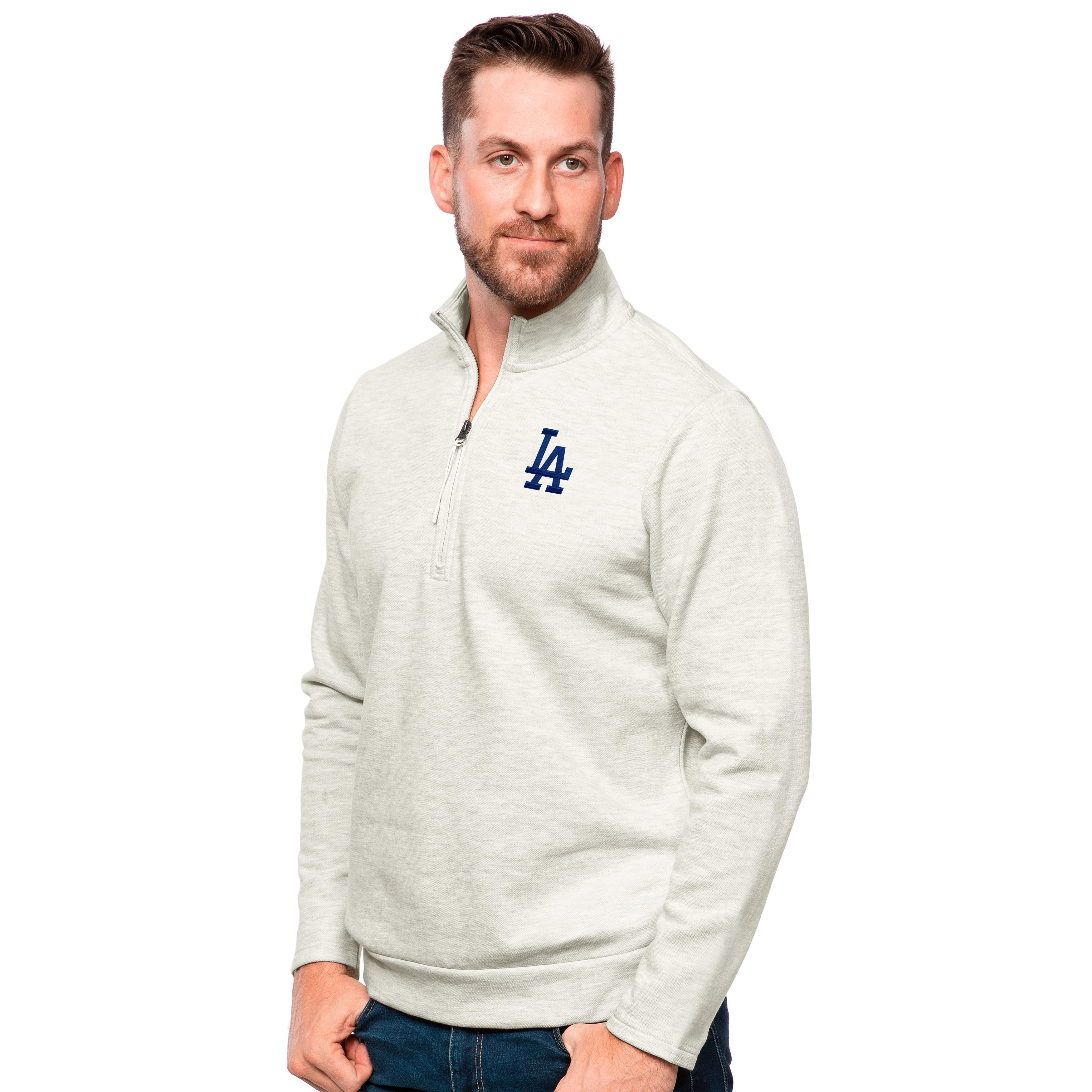 Antigua Men's Los Angeles Dodgers Team Quarter-Zip Pullover Jacket