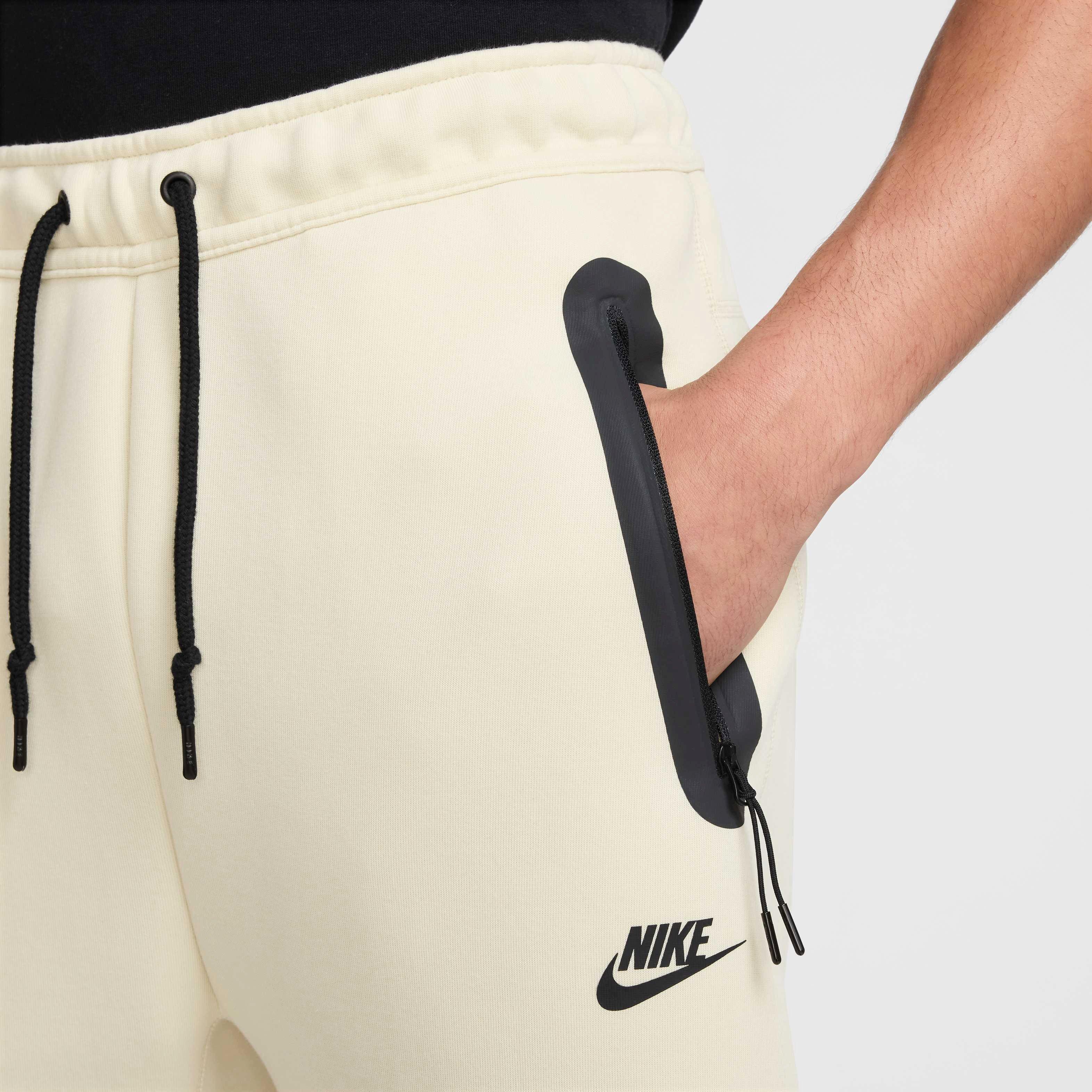 Nike Men's Tech Fleece Open-Hem Pants - LT KHAKI Thumbnail View 4