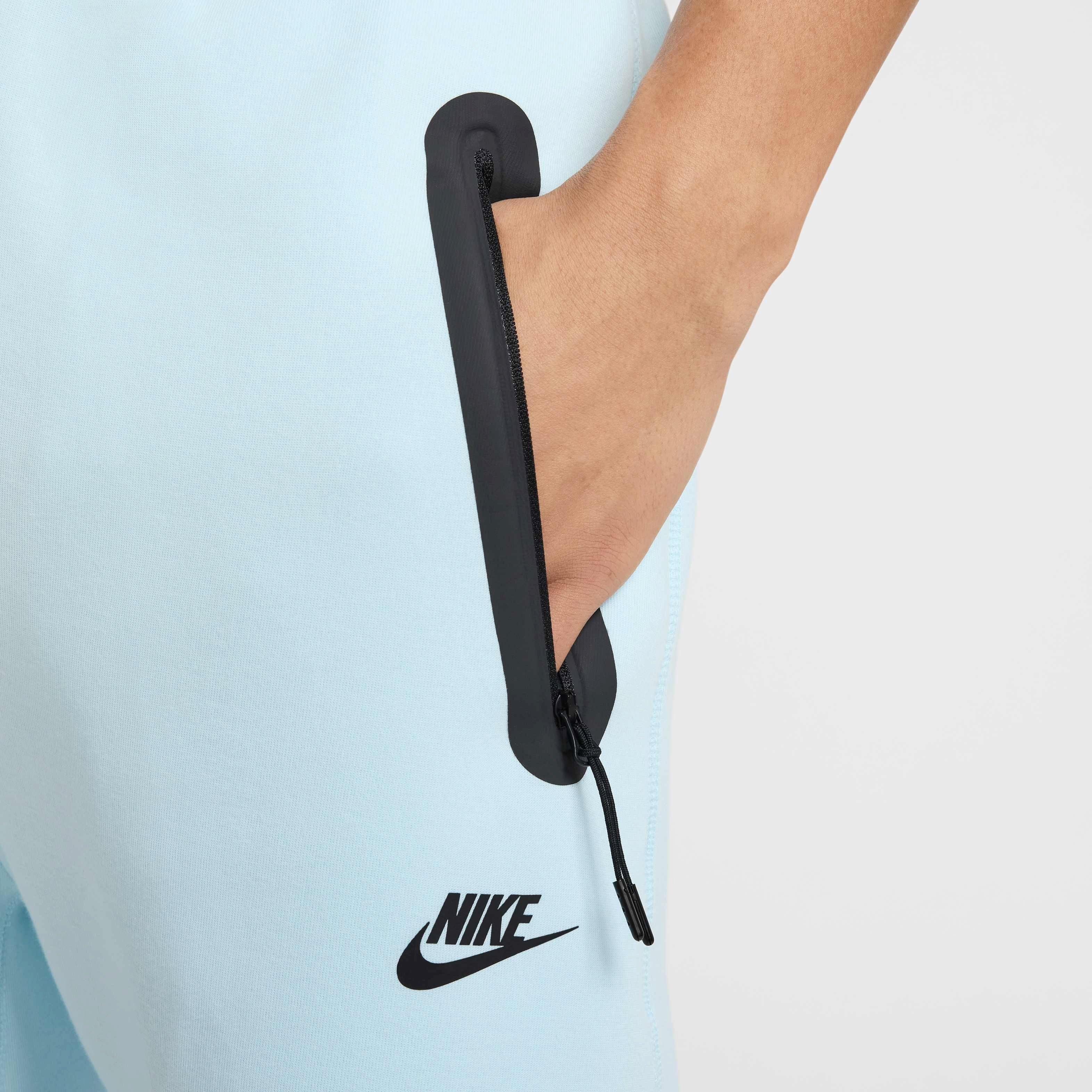 Nike Men's Tech Fleece Open-Hem Pants - Butter - BLUE Thumbnail View 4