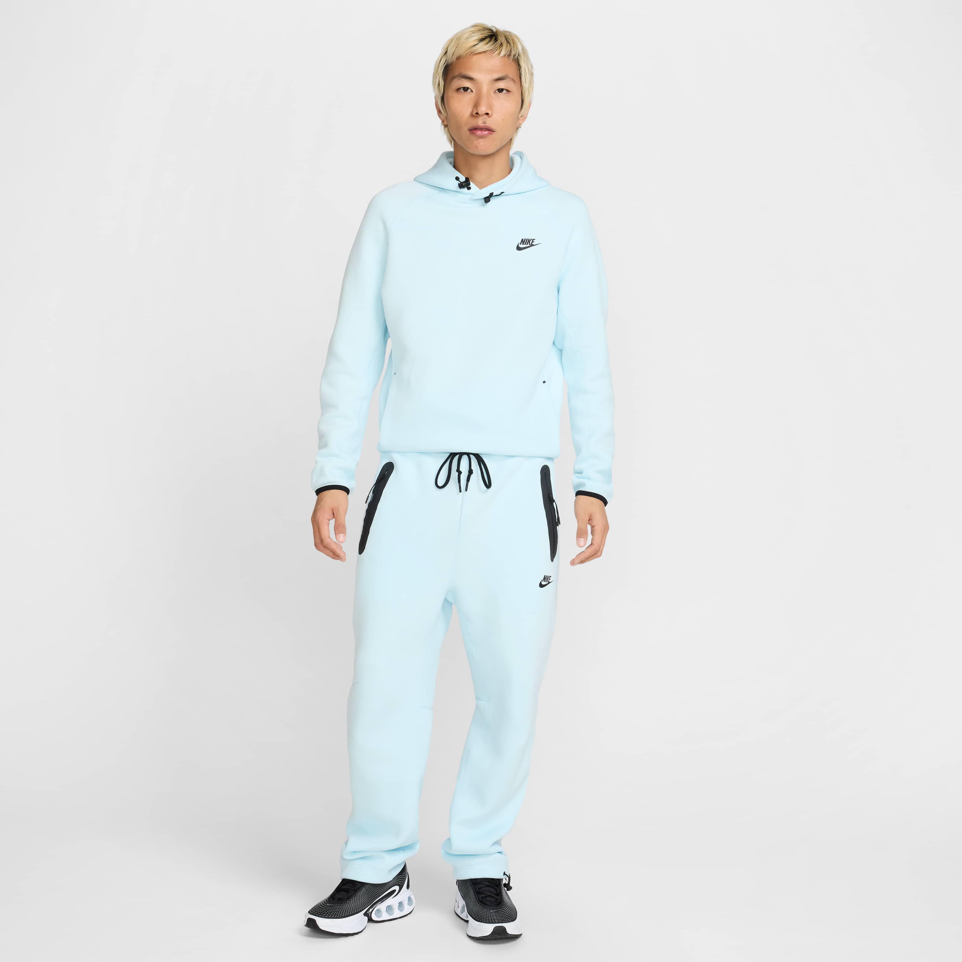 Nike Men's Tech Fleece Open-Hem Pants - BLUE Thumbnail View 8