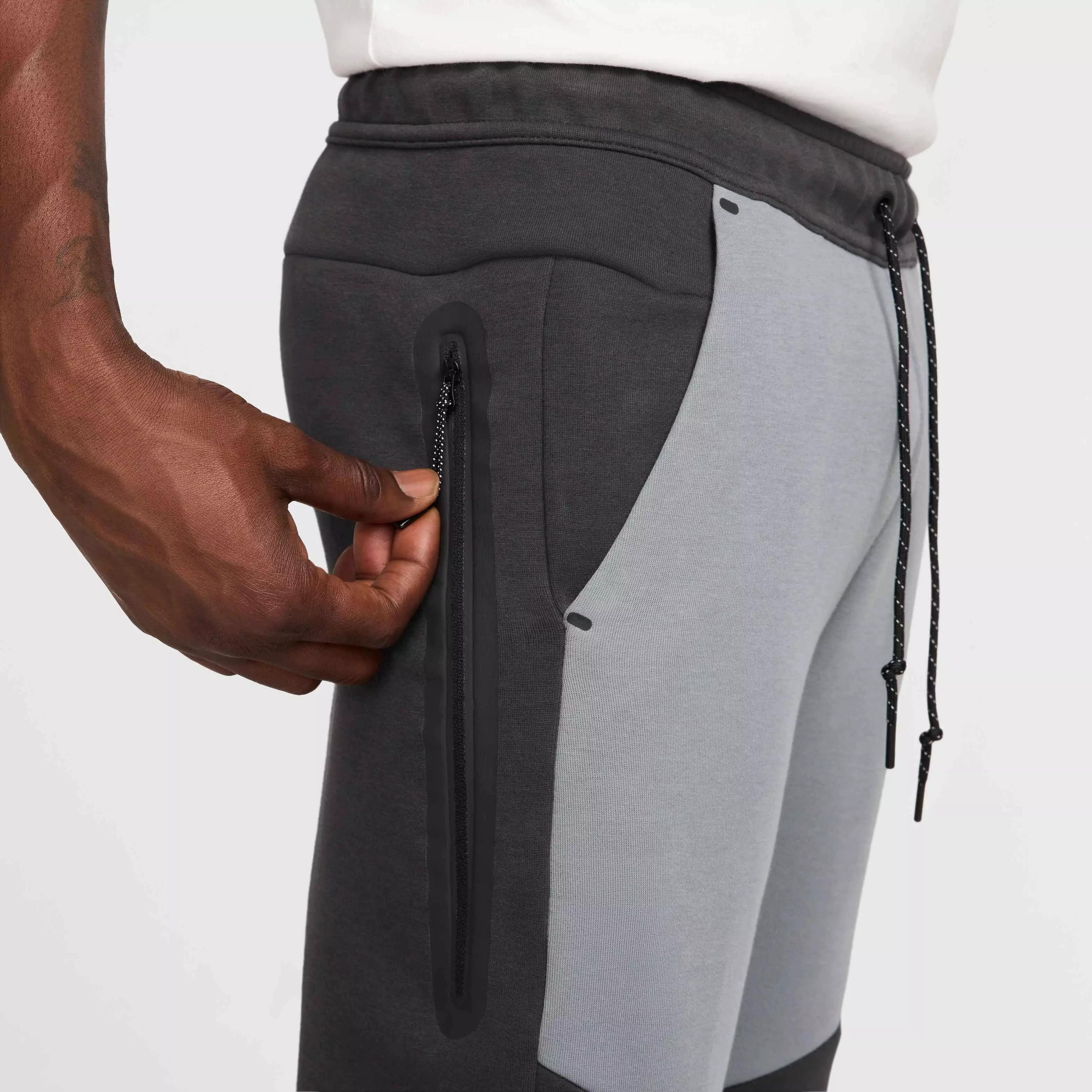 Nike Men's Tech Fleece Joggers - Grey/Dark Grey - GREY/DARK GREY