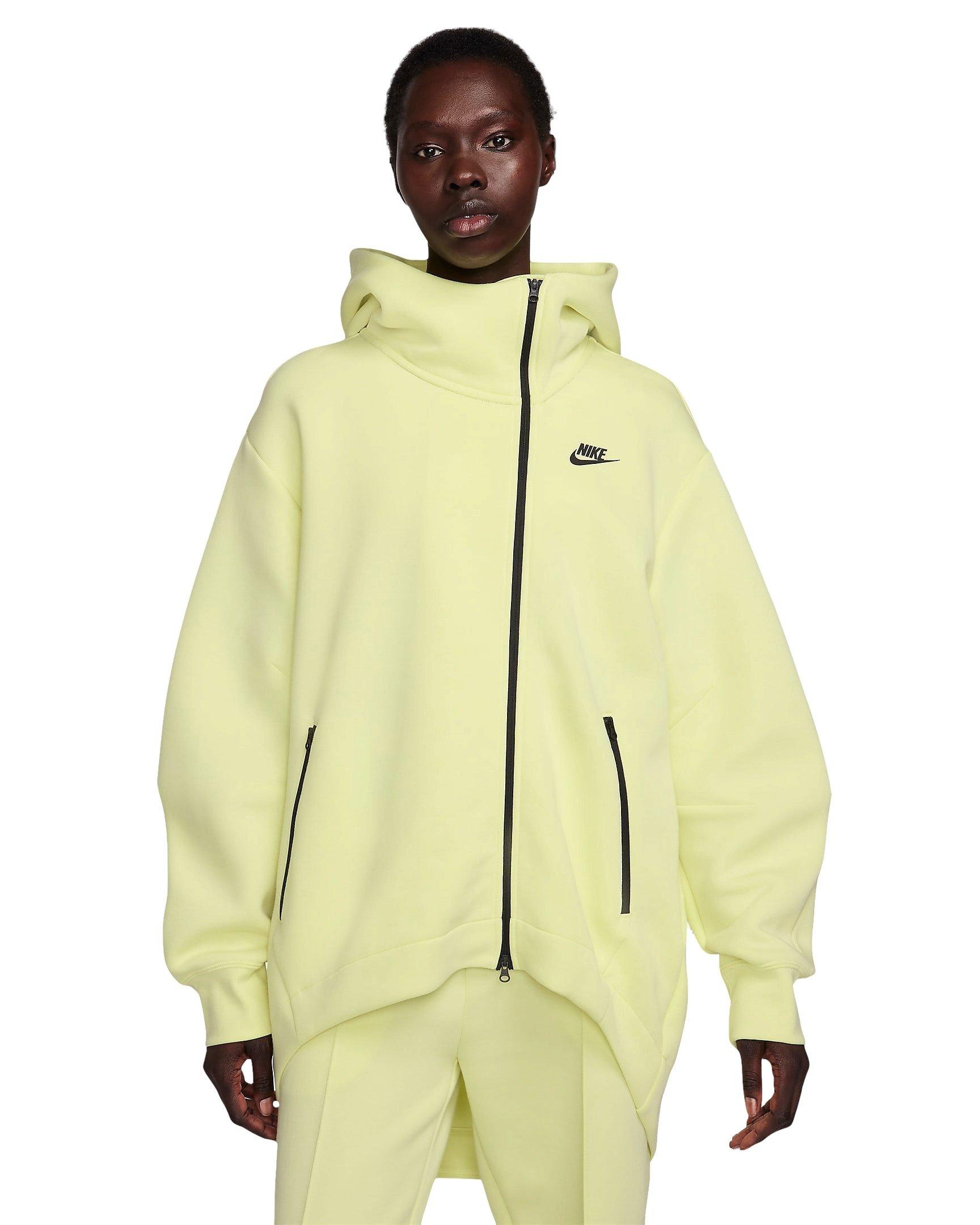 Nike Women's Sportswear Tech Fleece Oversized Full-Zip Hoodie Cape - NEON GREEN Thumbnail View 1