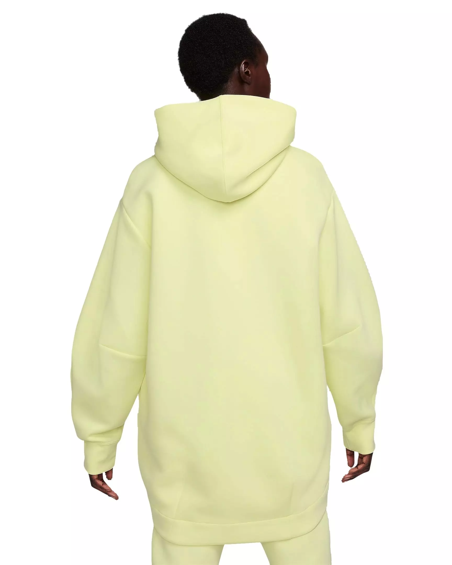 Nike Women's Sportswear Tech Fleece Oversized Full-Zip Hoodie Cape - NEON GREEN