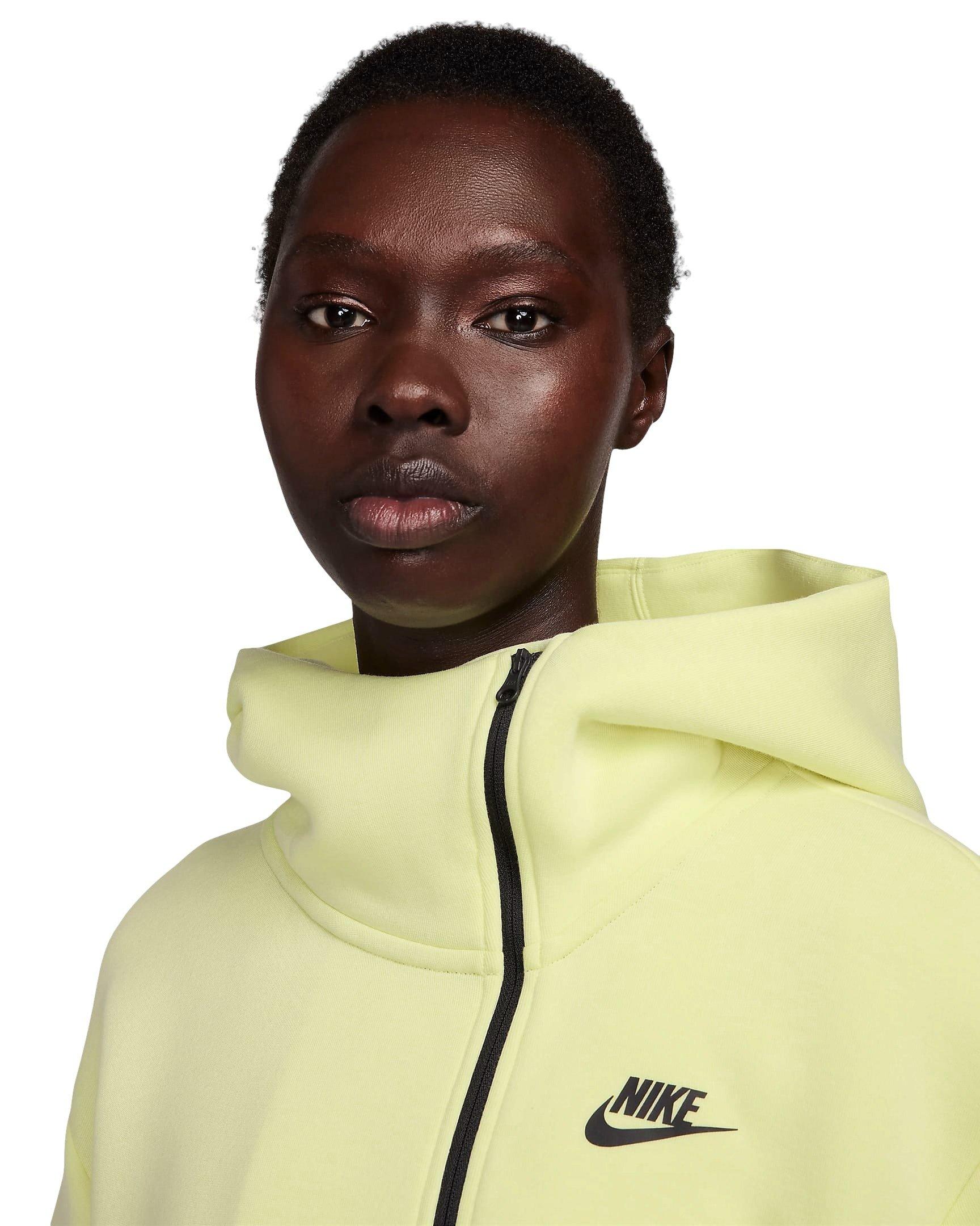 Nike Women's Sportswear Tech Fleece Oversized Full-Zip Hoodie Cape - NEON GREEN Thumbnail View 3