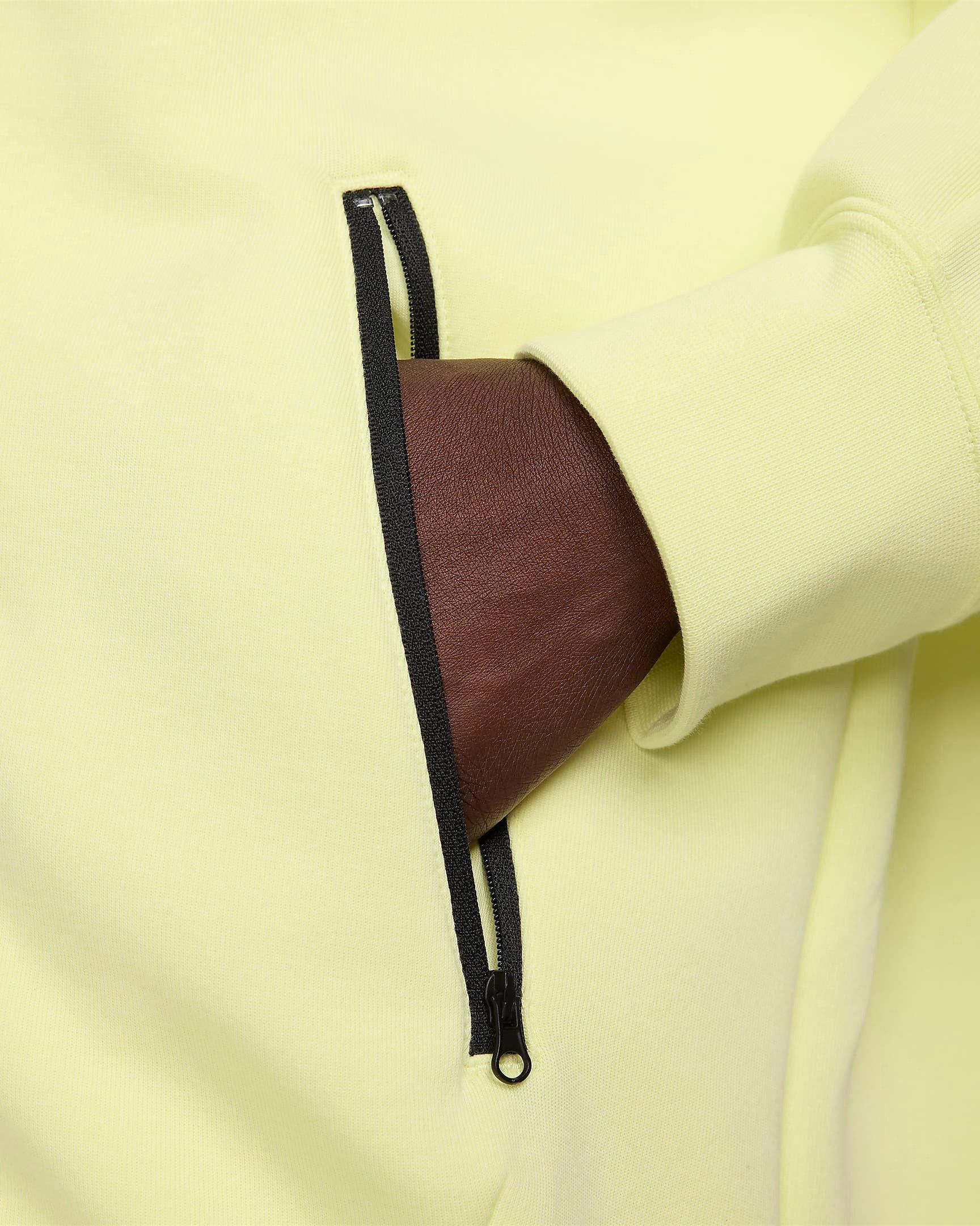 Nike Women's Sportswear Tech Fleece Oversized Full-Zip Hoodie Cape - NEON GREEN Thumbnail View 6