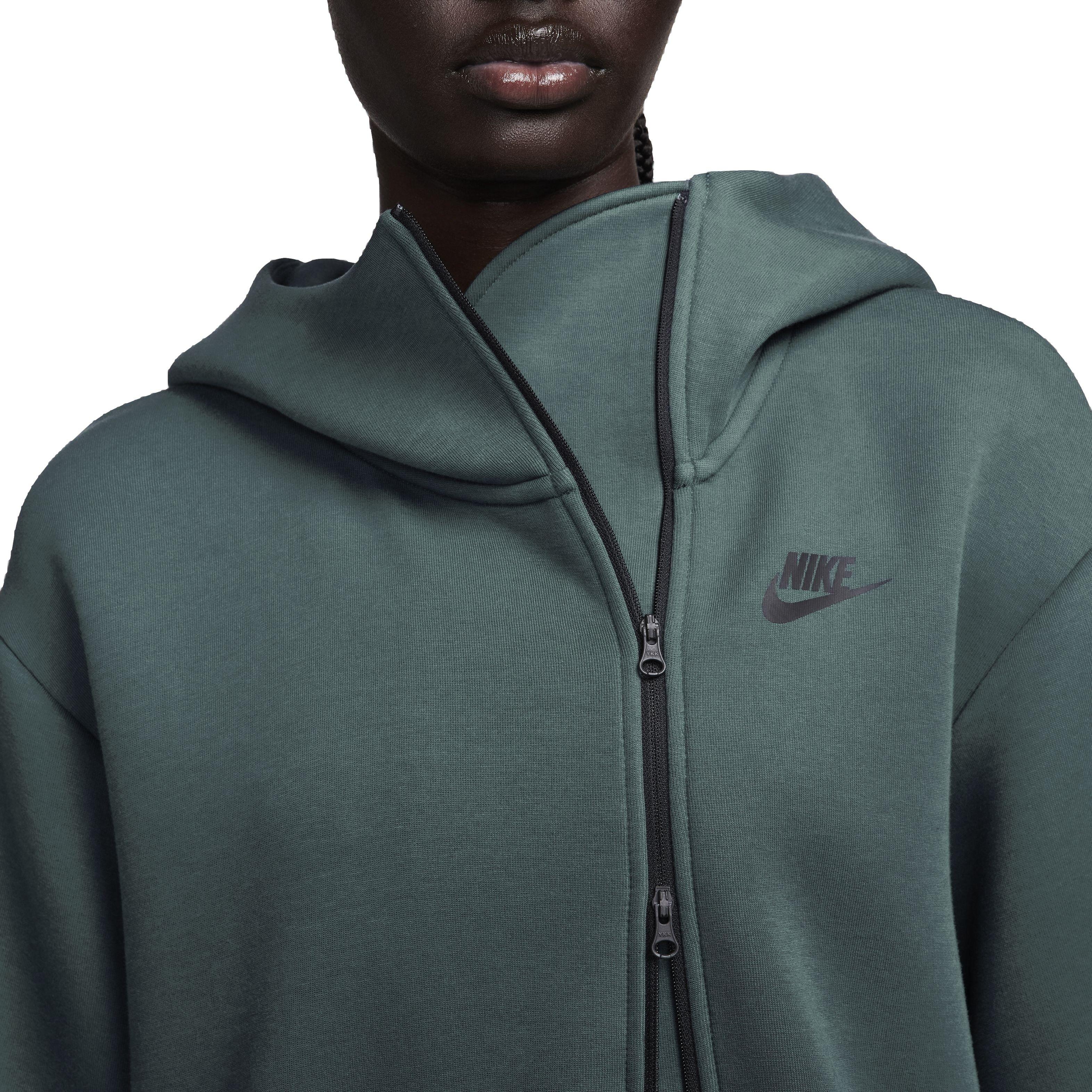 Nike Women's Sportswear Tech Fleece Oversized Full-Zip Hoodie Cape - DK GREEN Thumbnail View 5