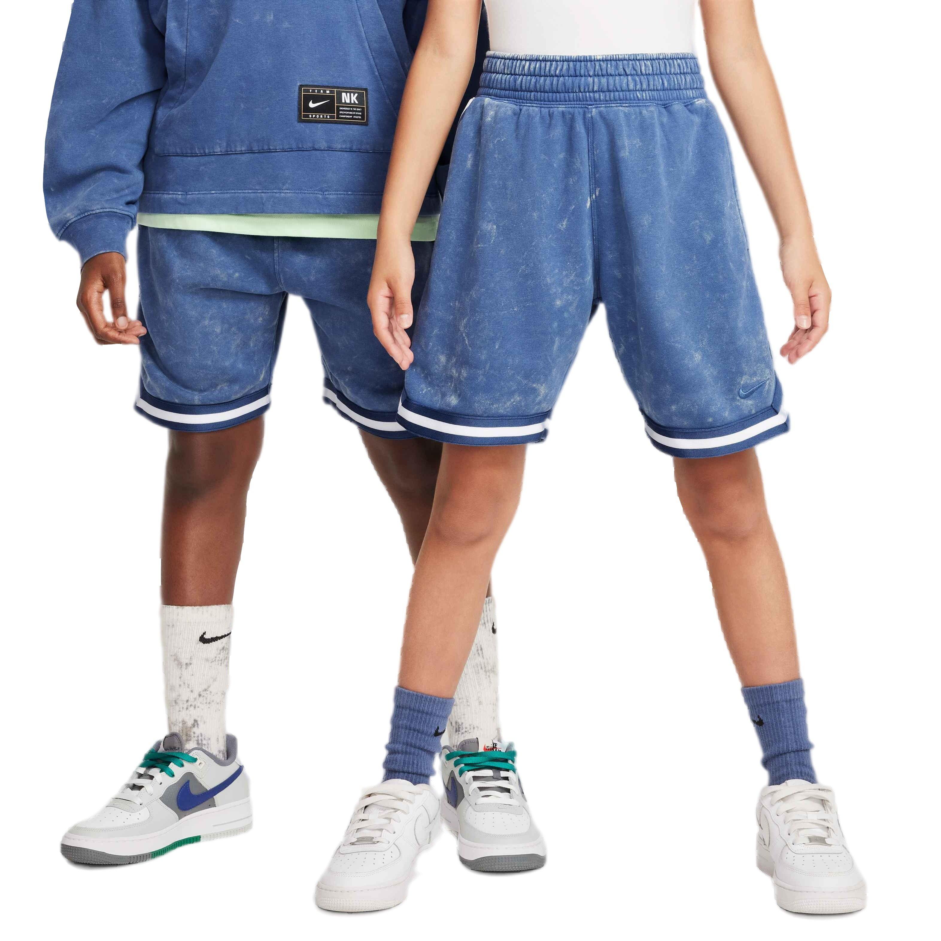 Nike Big Kids' COB DNA Fleece Short Wash Basketball Shorts - NAVY Thumbnail View 1