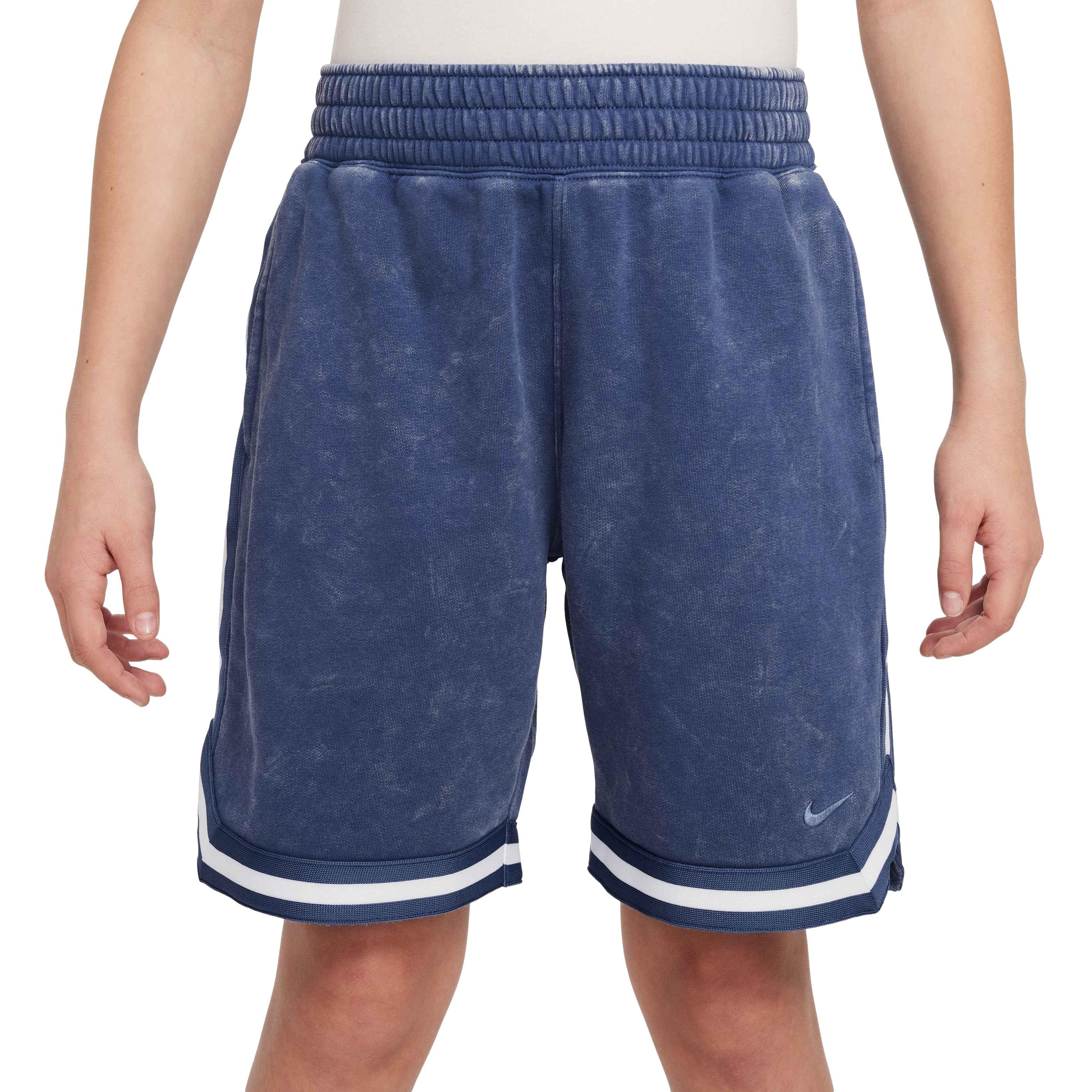 Nike Big Kids' COB DNA Fleece Short Wash Basketball Shorts - NAVY Thumbnail View 3