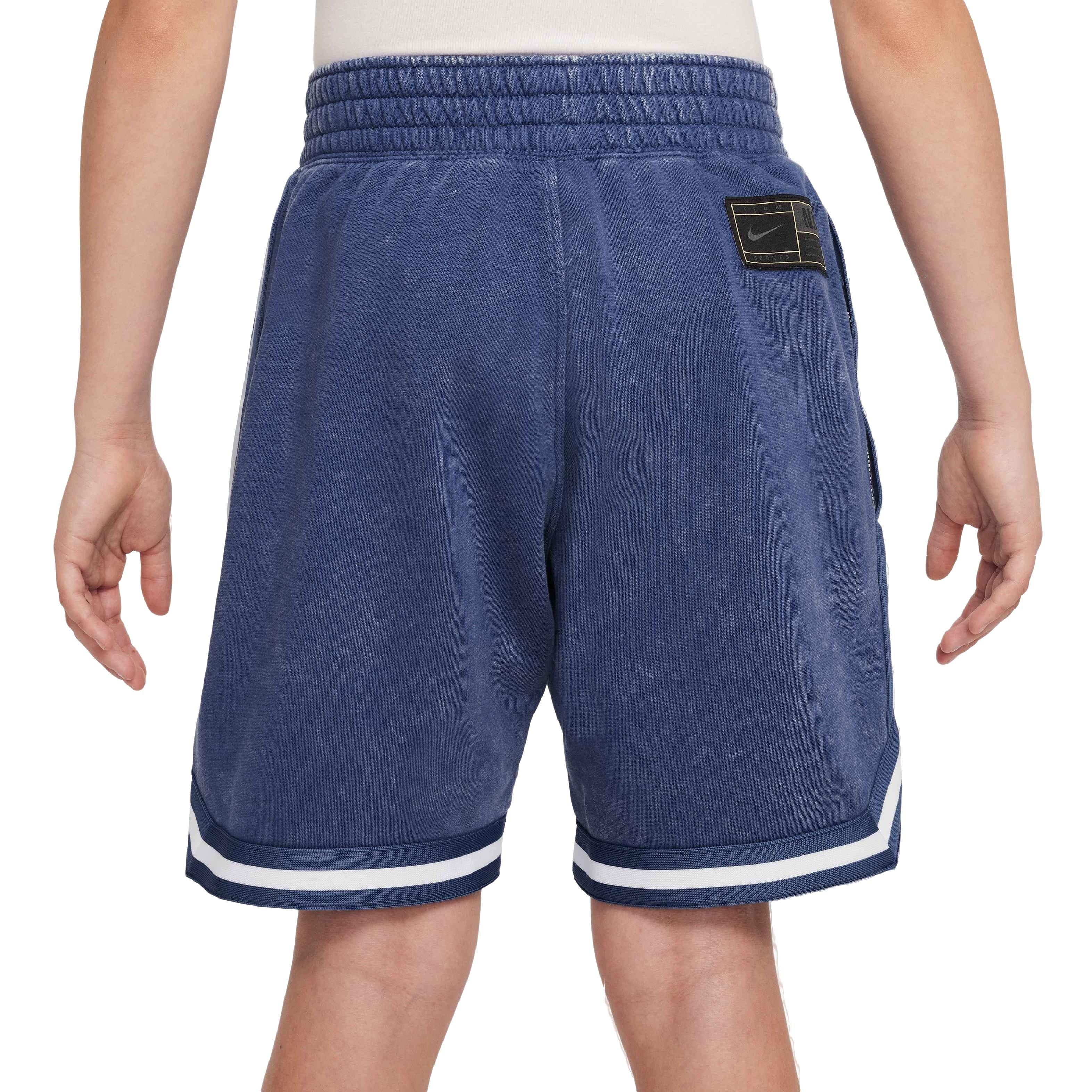 Nike Big Kids' COB DNA Fleece Short Wash Basketball Shorts - NAVY Thumbnail View 4